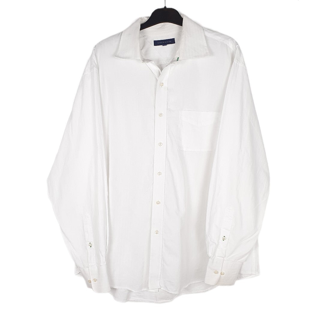 White Tommy Hilfiger Long Sleeve Shirt