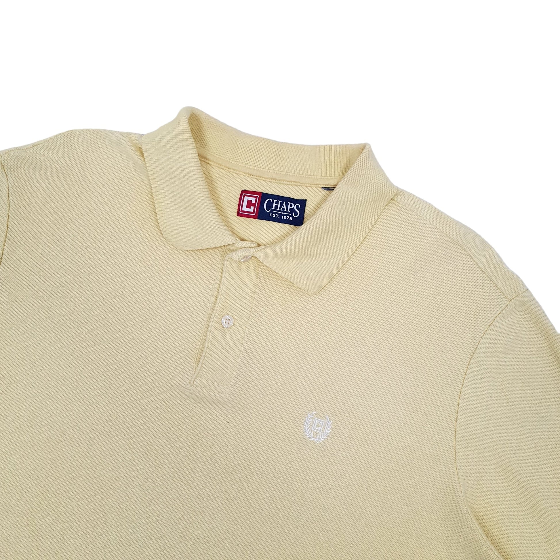 Chaps Short Sleeve Polo Shirt Yellow