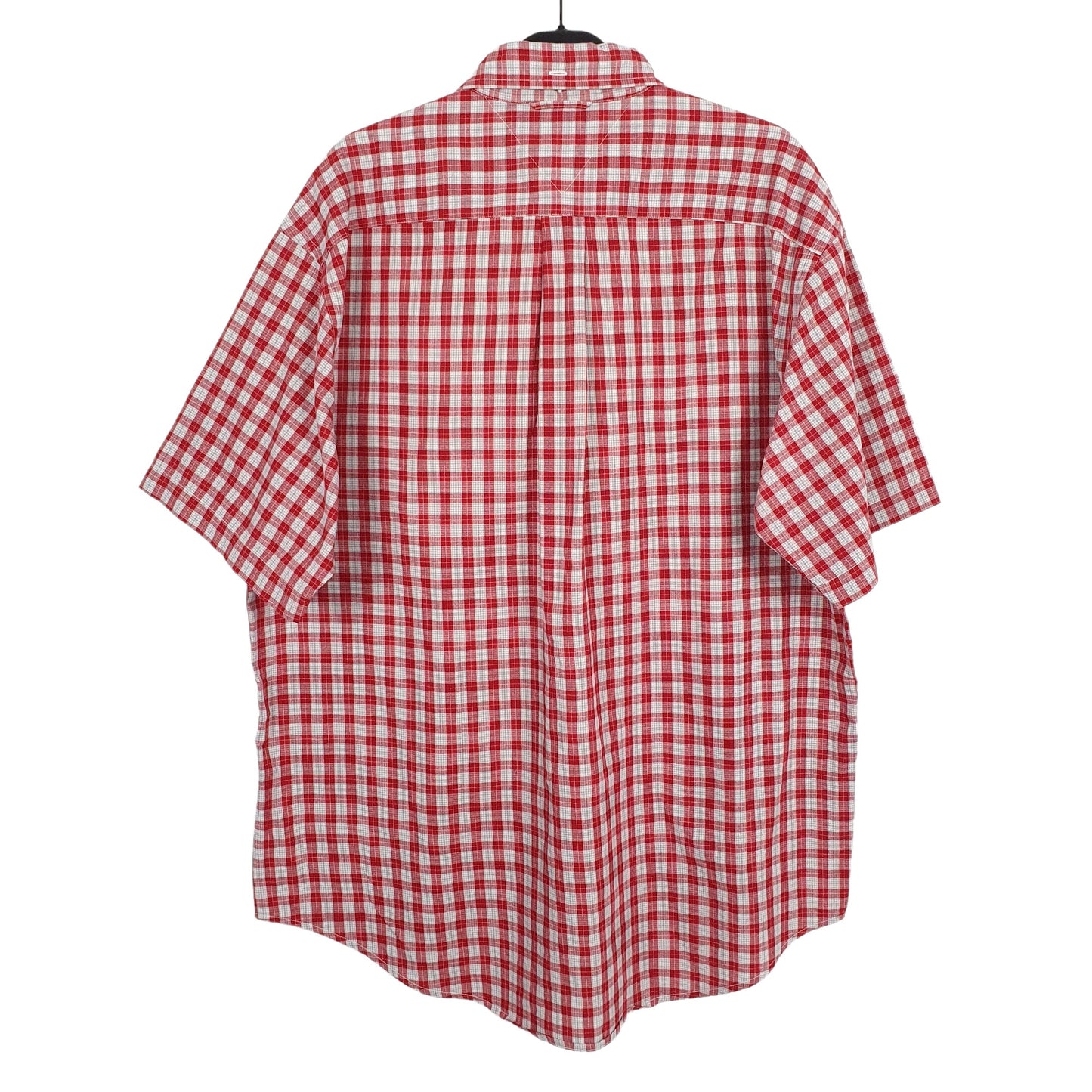 Tommy Hilfiger Short Sleeve Regular Fit Check Shirt Red