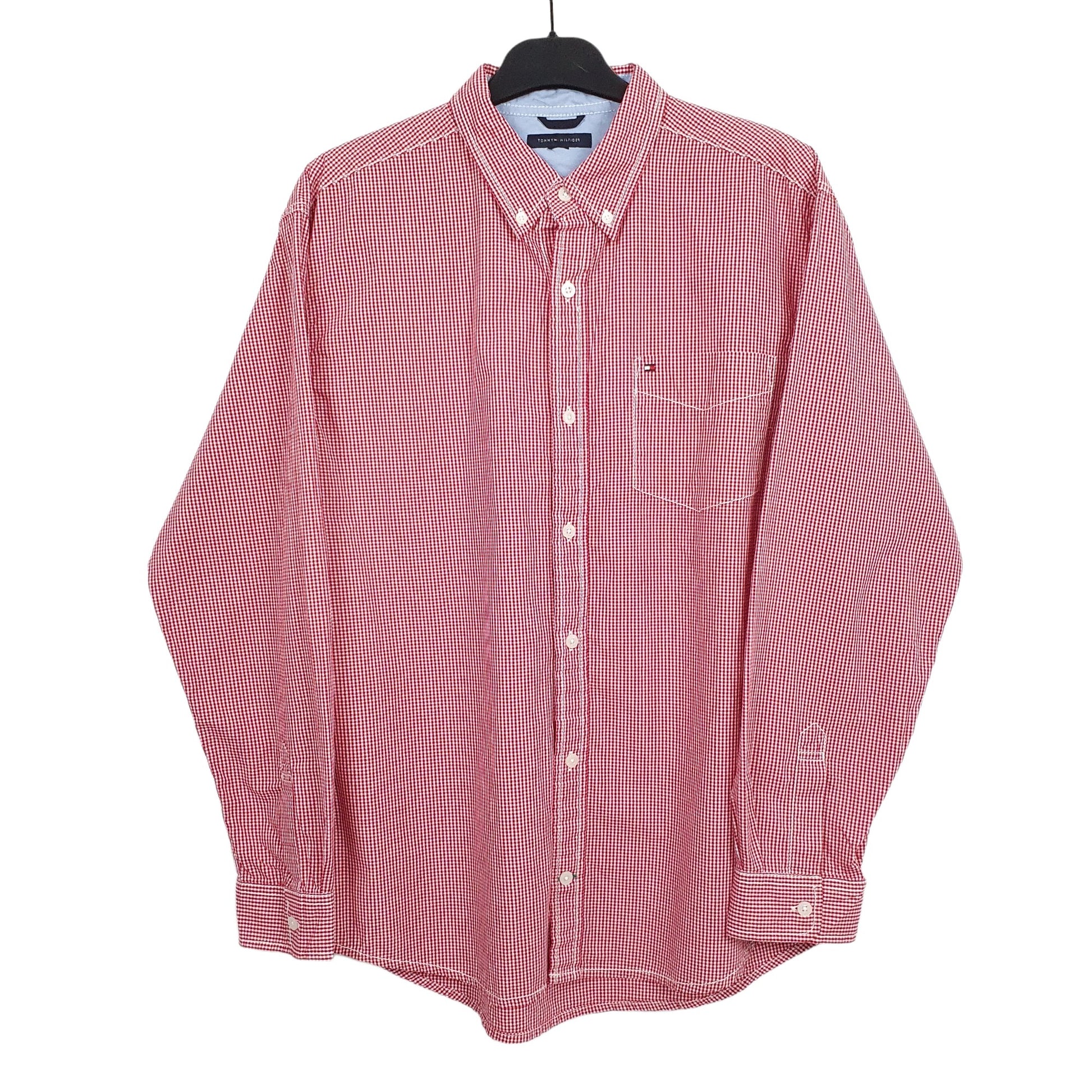 Red Tommy Hilfiger Long Sleeve Shirt