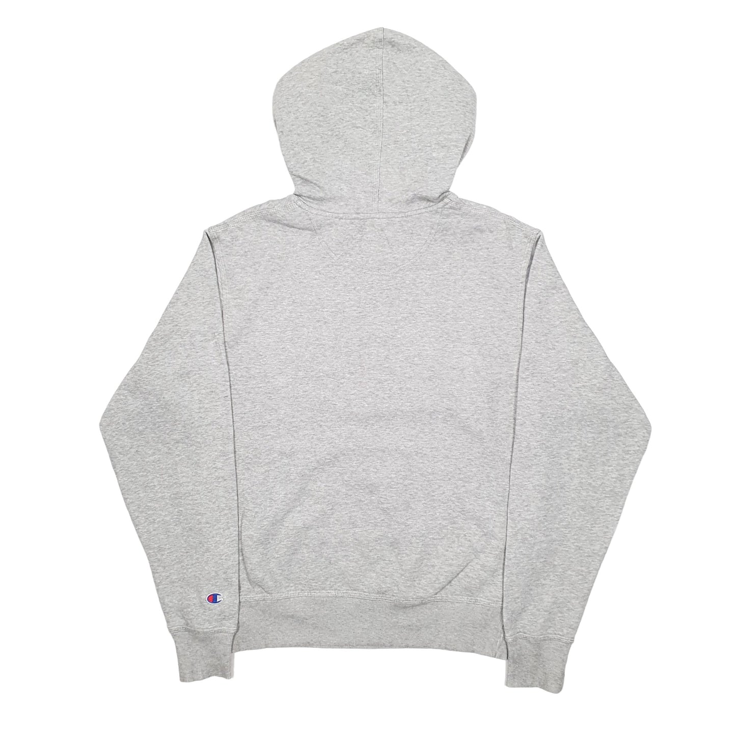 Mens Grey Champion Spellout Hoodie Jumper