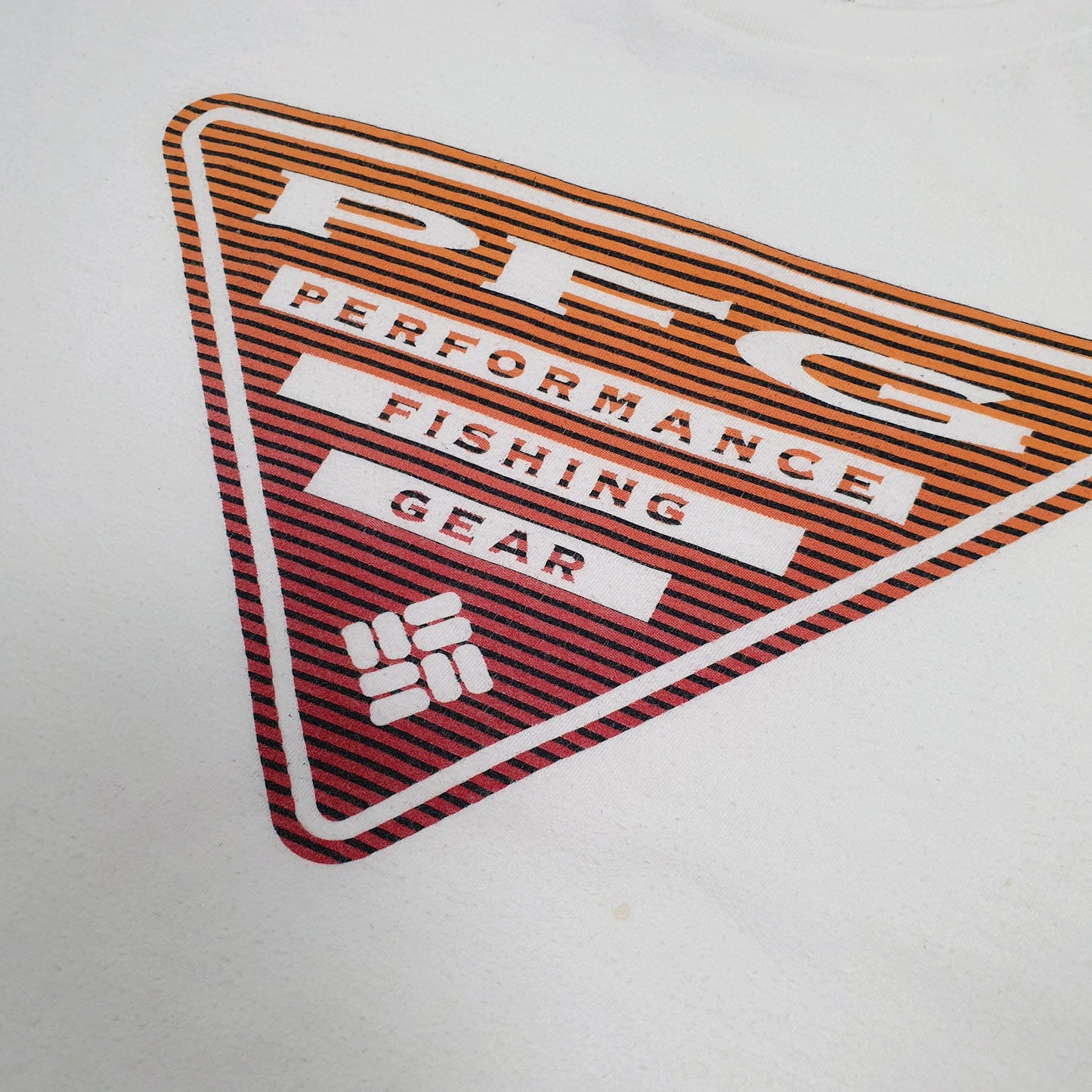 Mens White Columbia Sportswear  Short Sleeve T Shirt