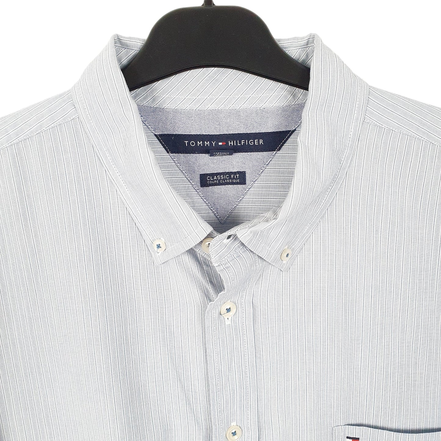 Tommy Hilfiger Long Sleeve Regular Fit Striped Shirt Blue