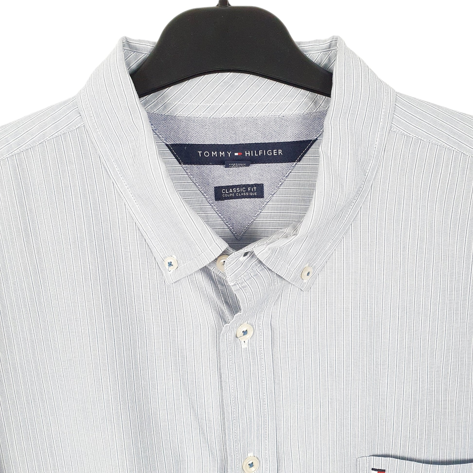 Tommy Hilfiger Long Sleeve Regular Fit Striped Shirt Blue