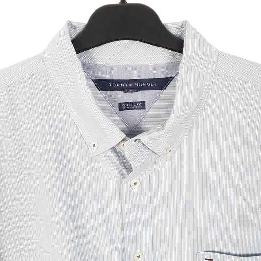 Tommy Hilfiger Long Sleeve Regular Fit Striped Shirt Blue