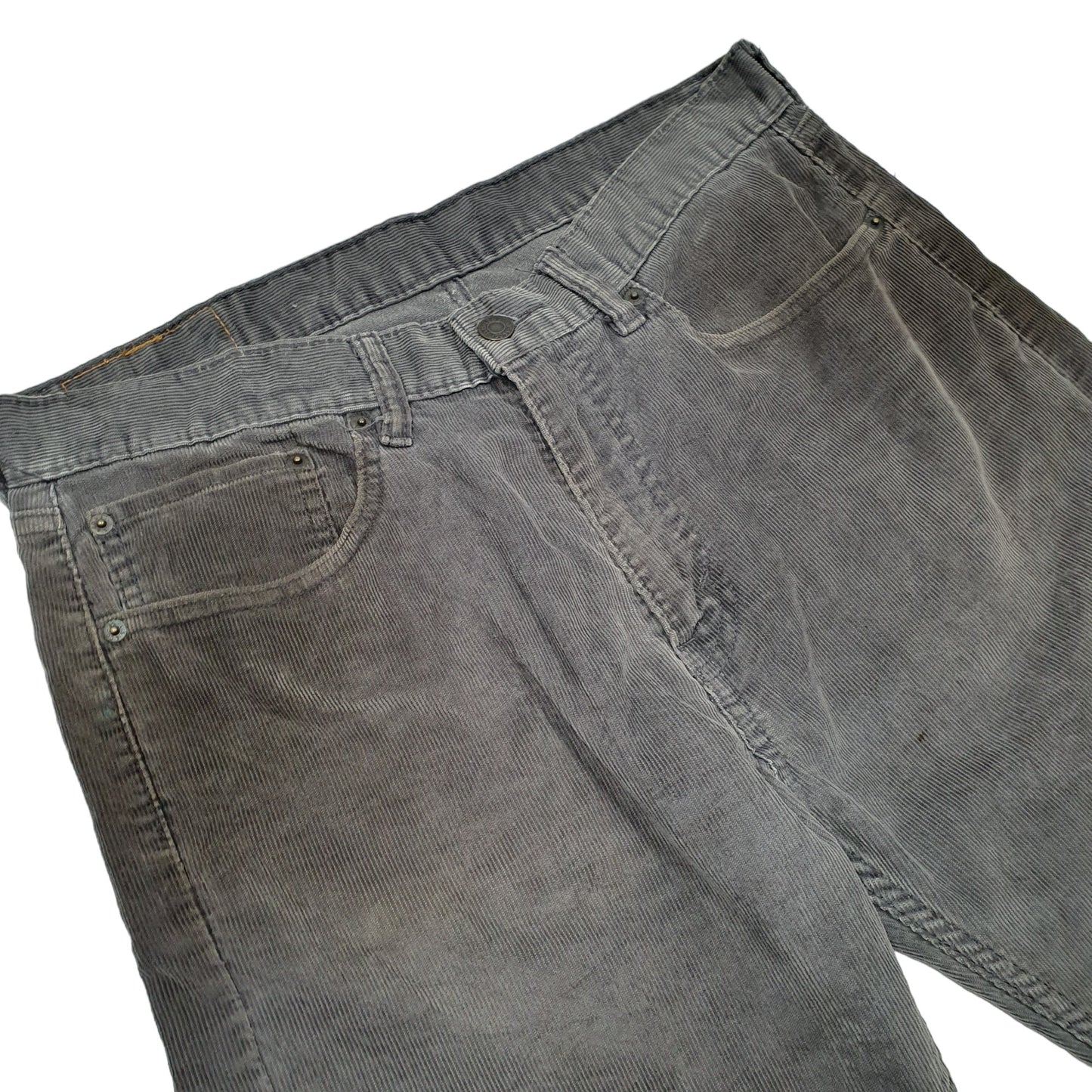 Mens Grey Levis 505 Corduroy Trousers