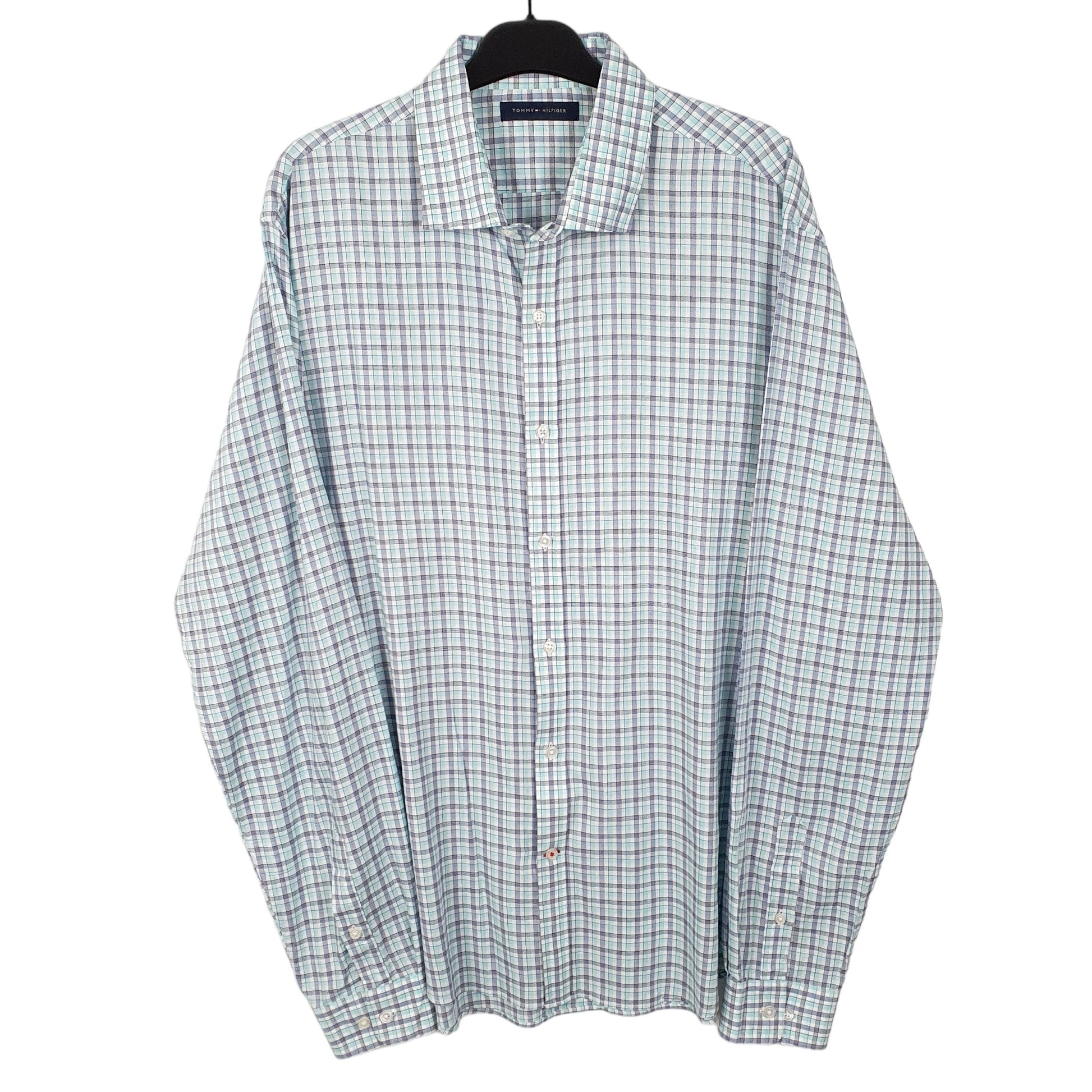 Tommy Hilfiger Long Sleeve Regular Fit Check Shirt Blue