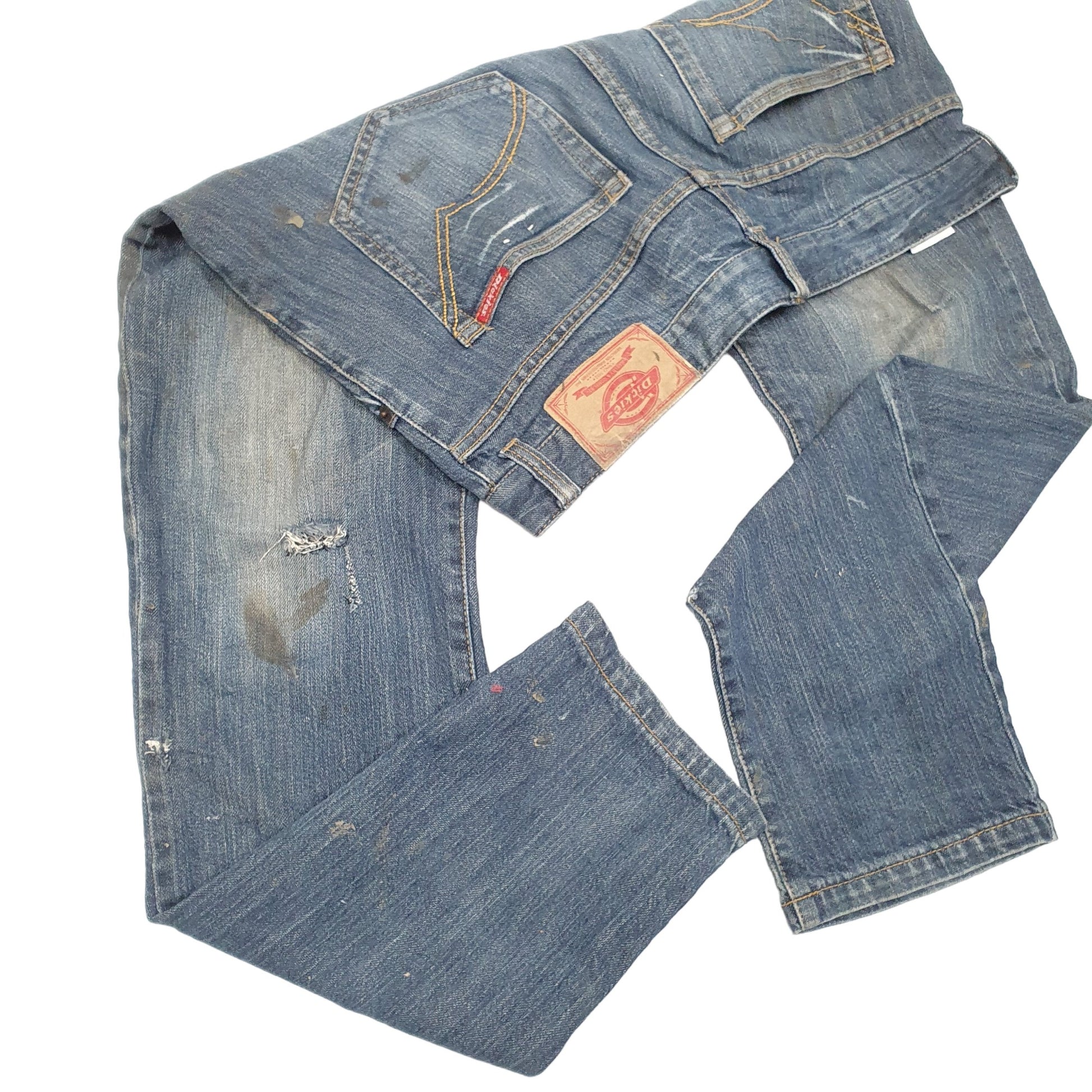 Mens Blue Dickies Tapered Casual JeansW34 L32