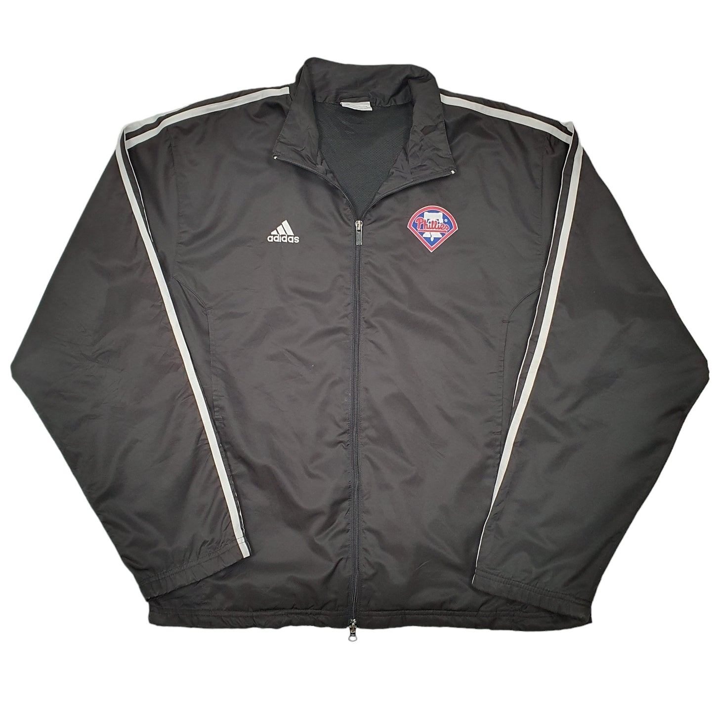 Mens Black Adidas Philadelphia Phillies Baseball MLB Active Full Zip Jumper