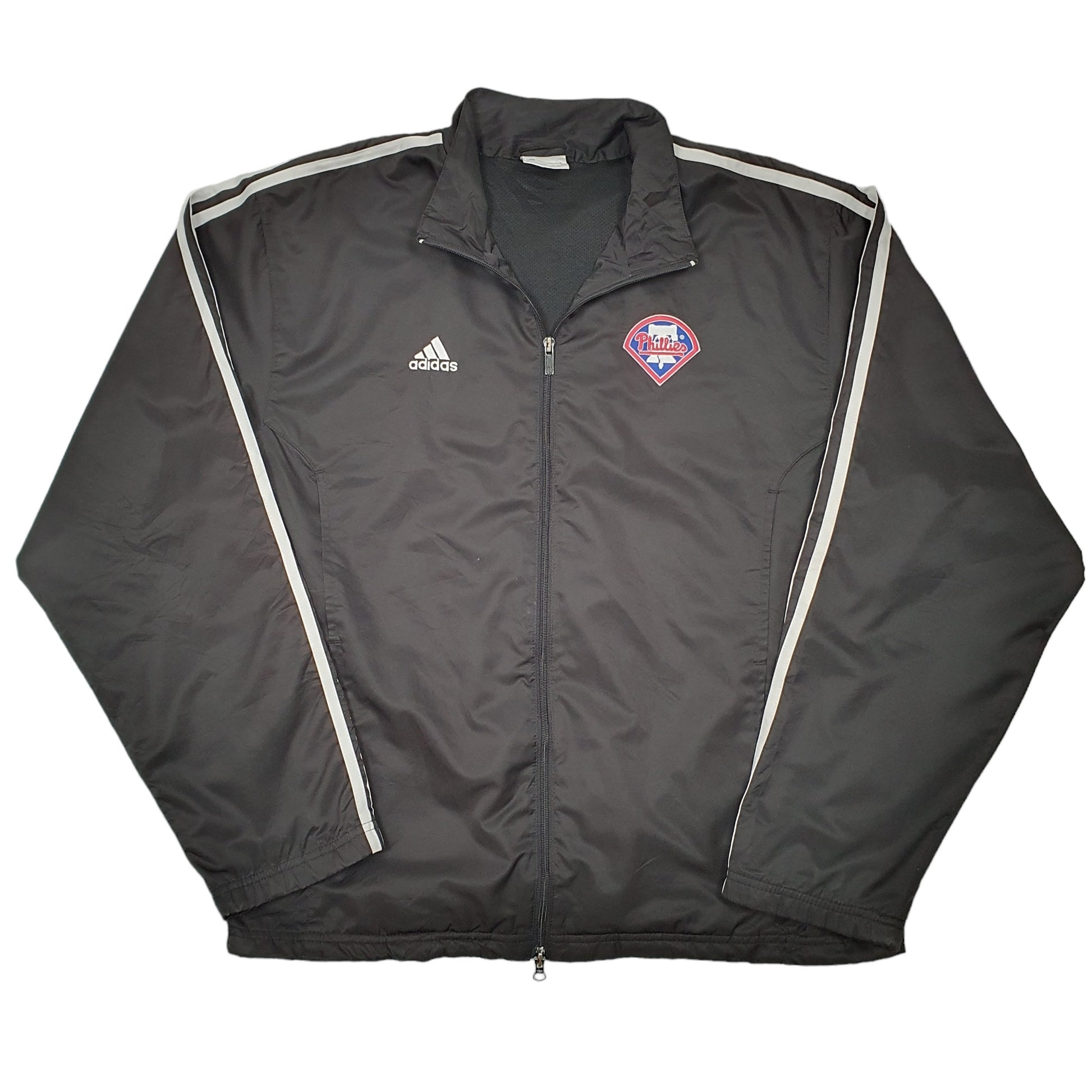 Mens Black Adidas Philadelphia Phillies Baseball MLB Active Full Zip Jumper