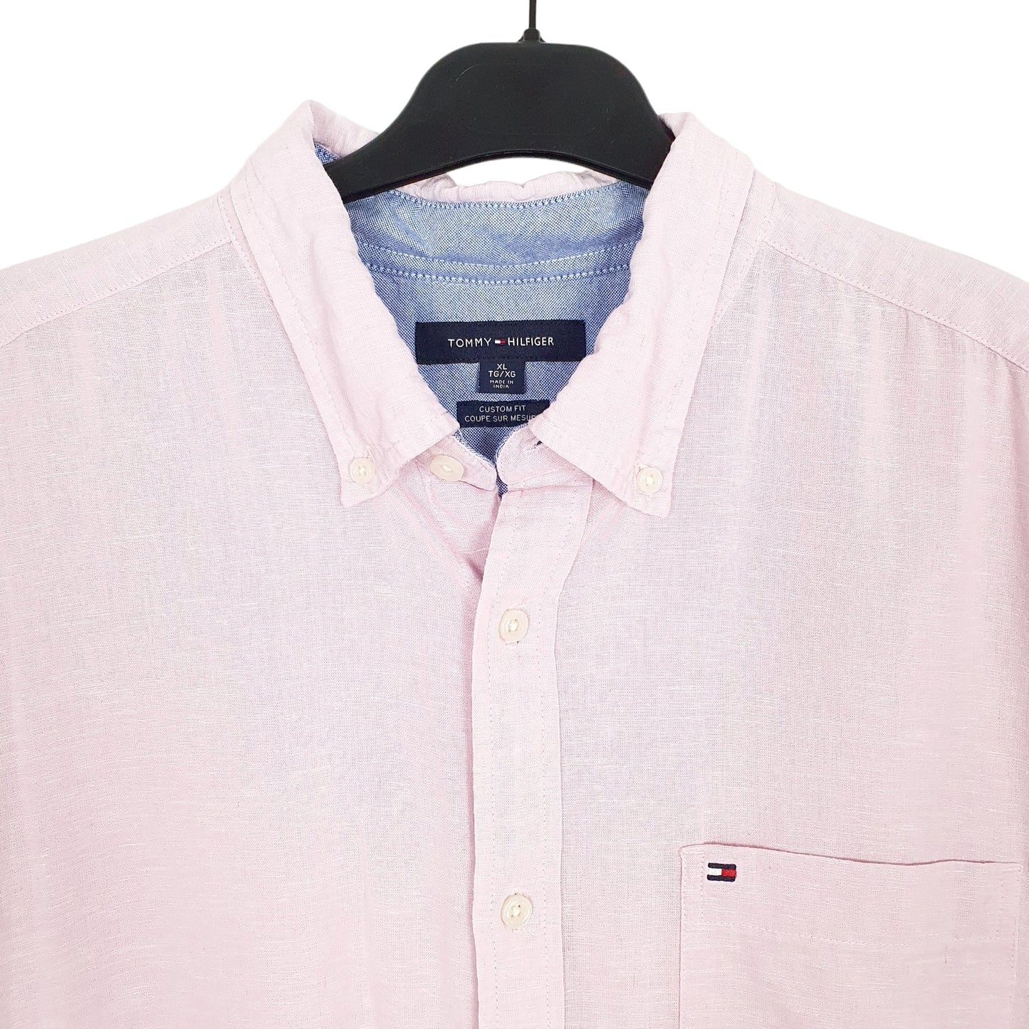 Tommy Hilfiger Short Sleeve Custom Fit Shirt Pink