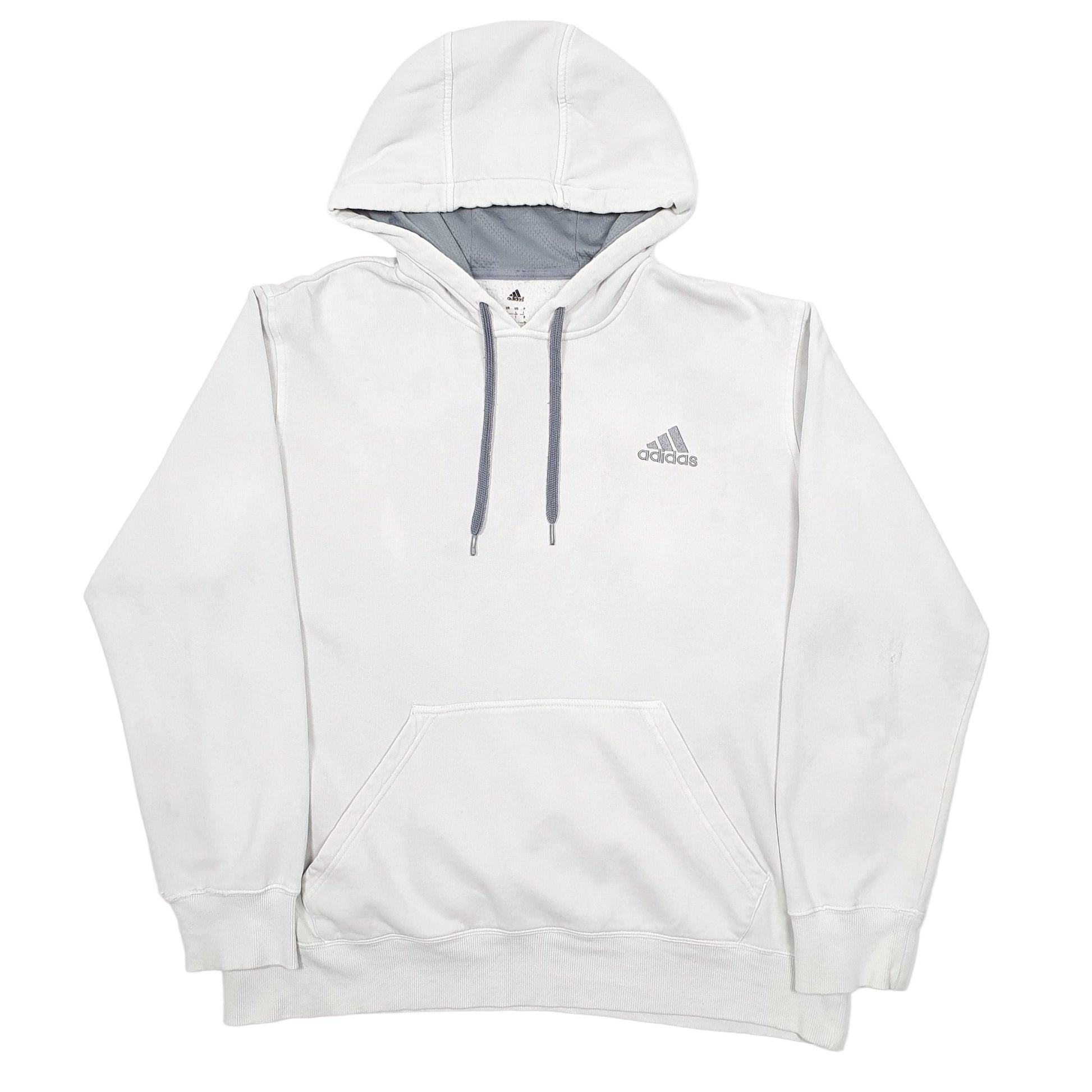 Mens White Adidas  Hoodie Jumper