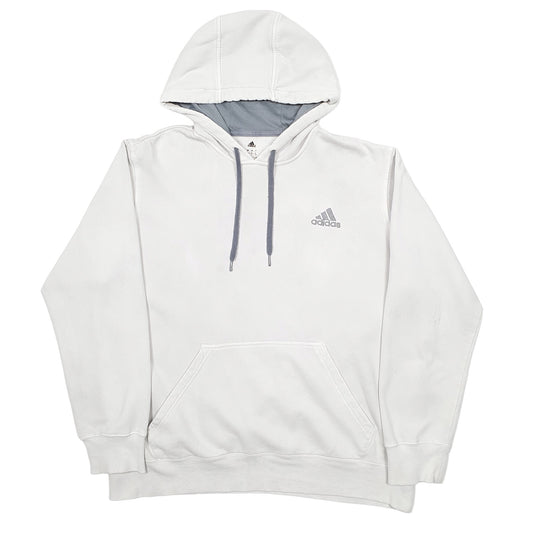 Mens White Adidas  Hoodie Jumper