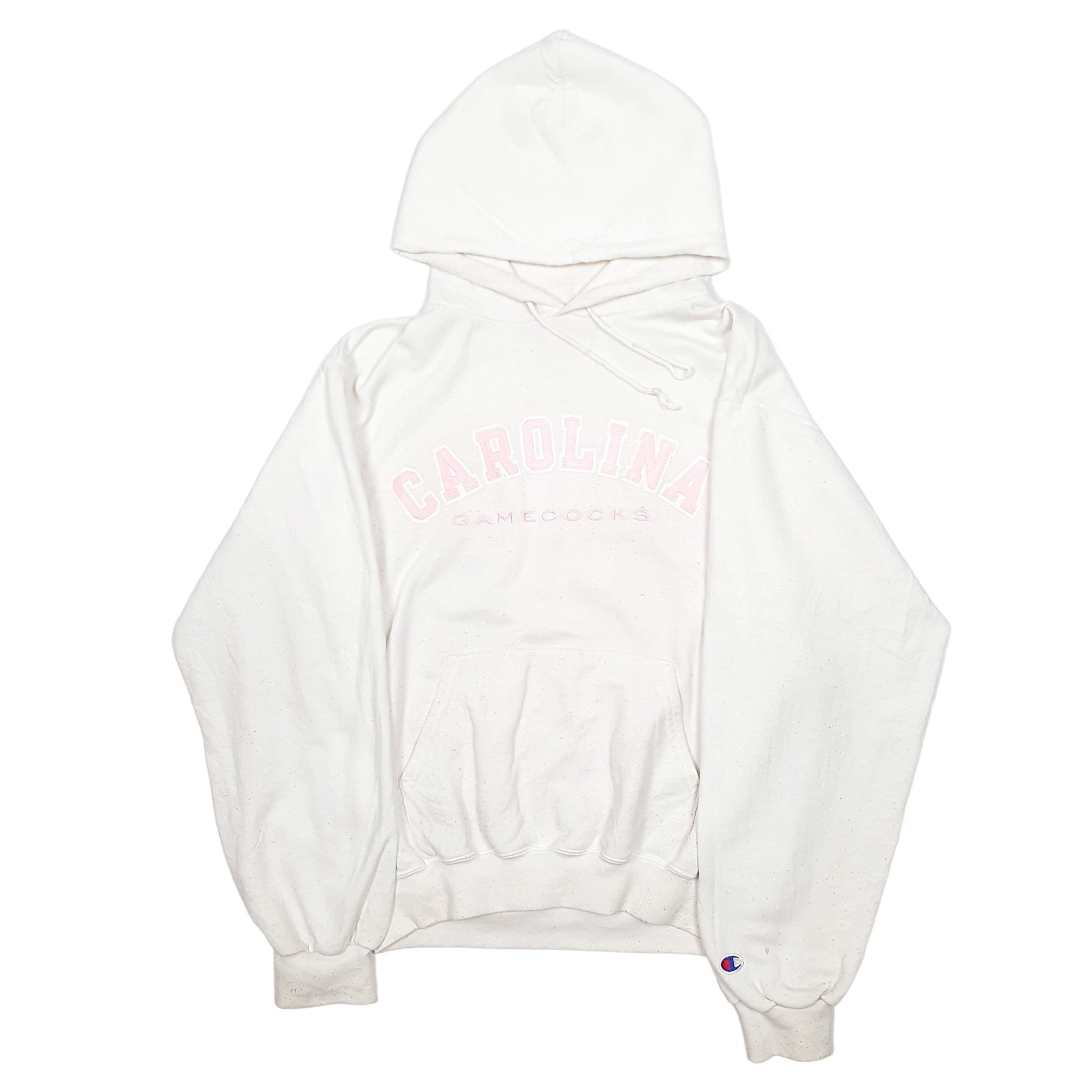 Mens White Champion USA College Carolina Gamecocks Hoodie Jumper