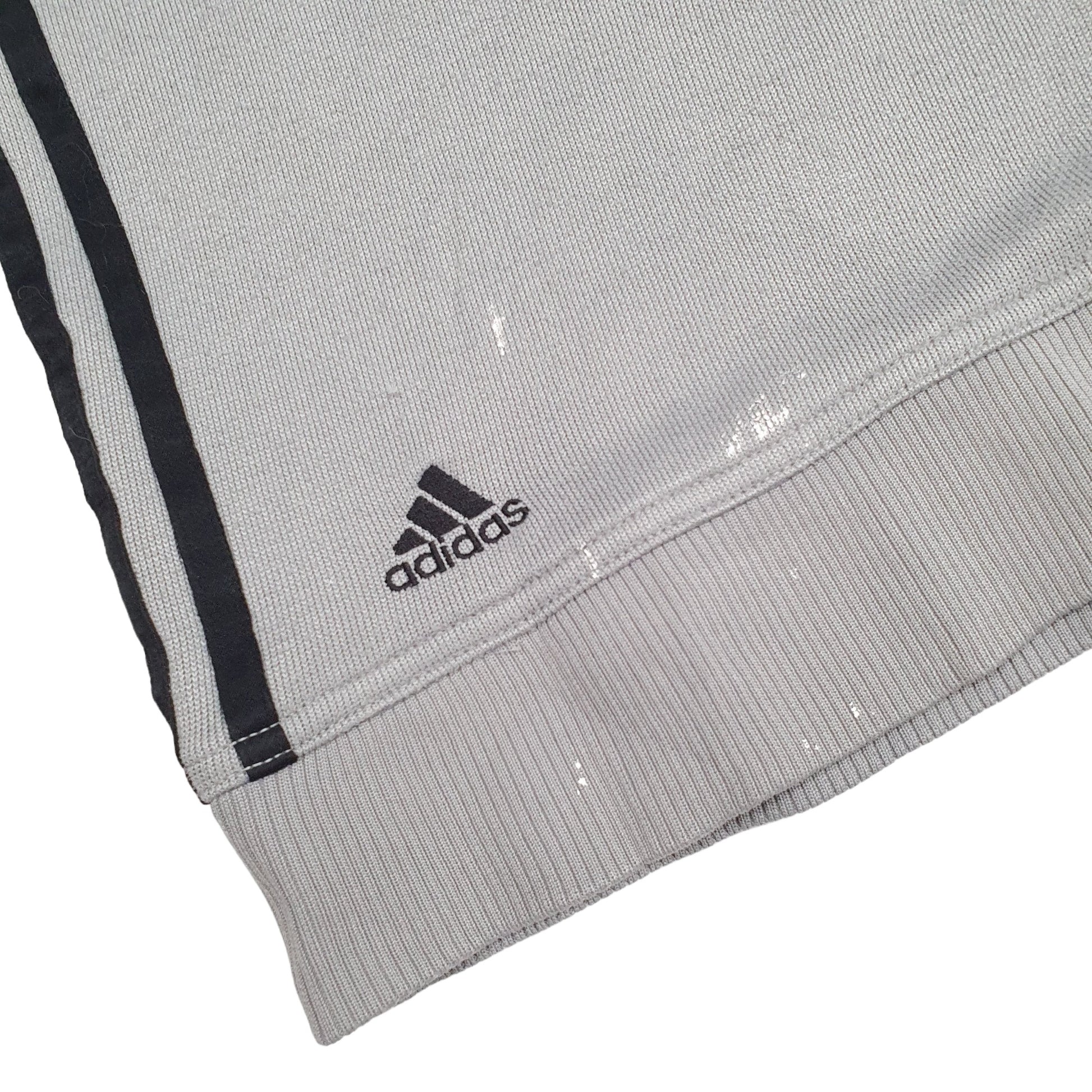 Mens Grey Adidas  Quarter Zip Jumper