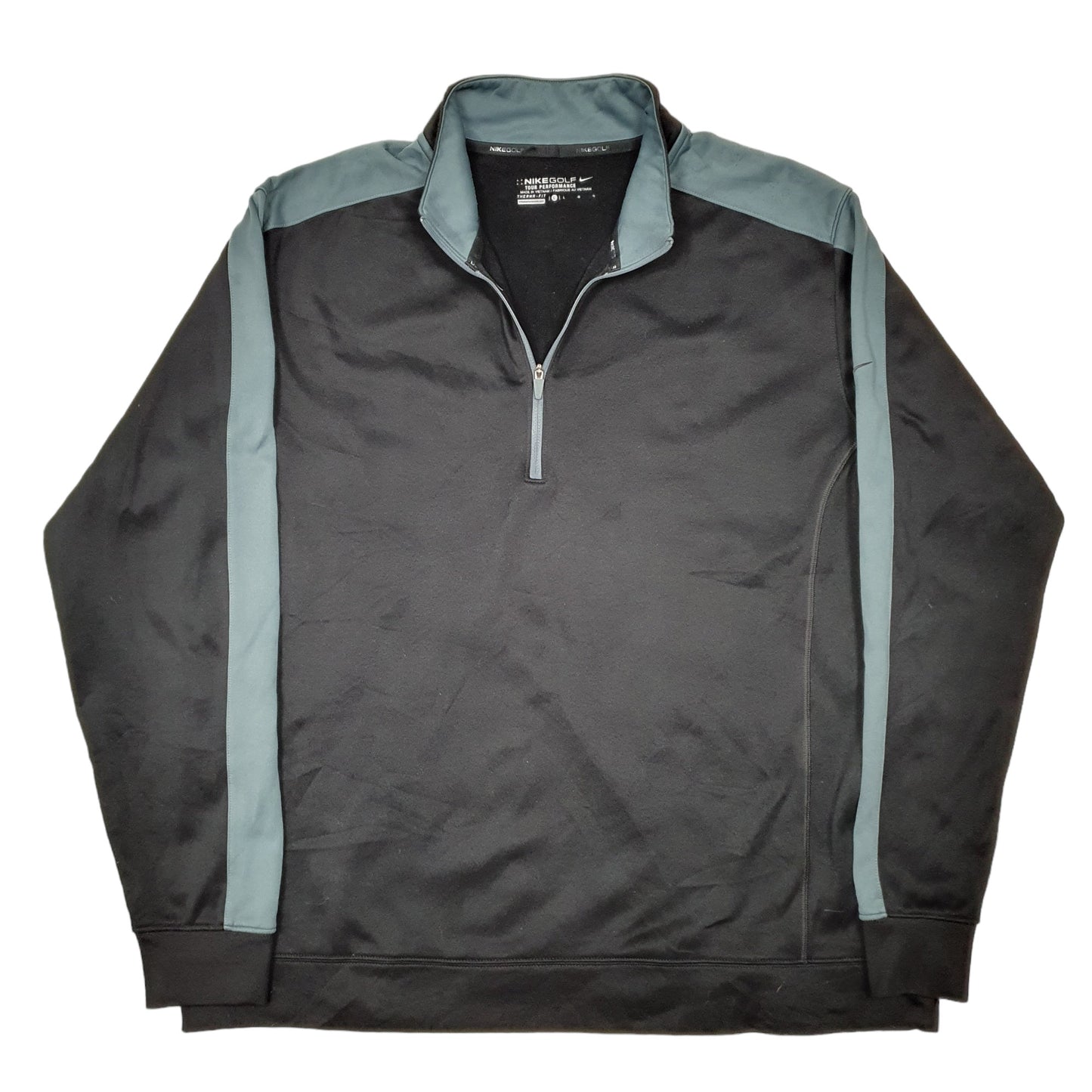 Mens Black Nike Golf Therma Fit Tour Performance Quarter Zip Jumper