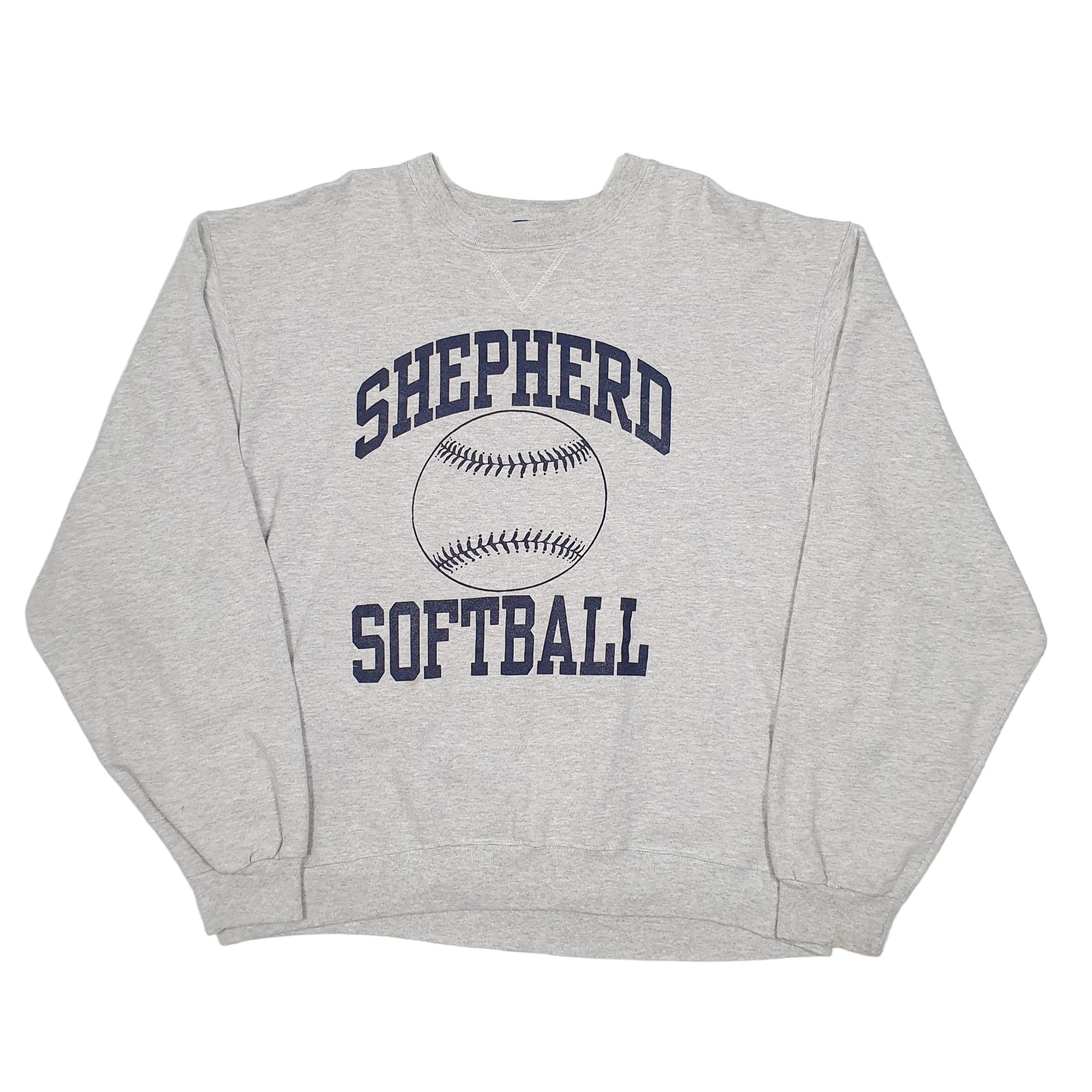 Mens Grey Champion Shepherd Softball Single V Crewneck Jumper