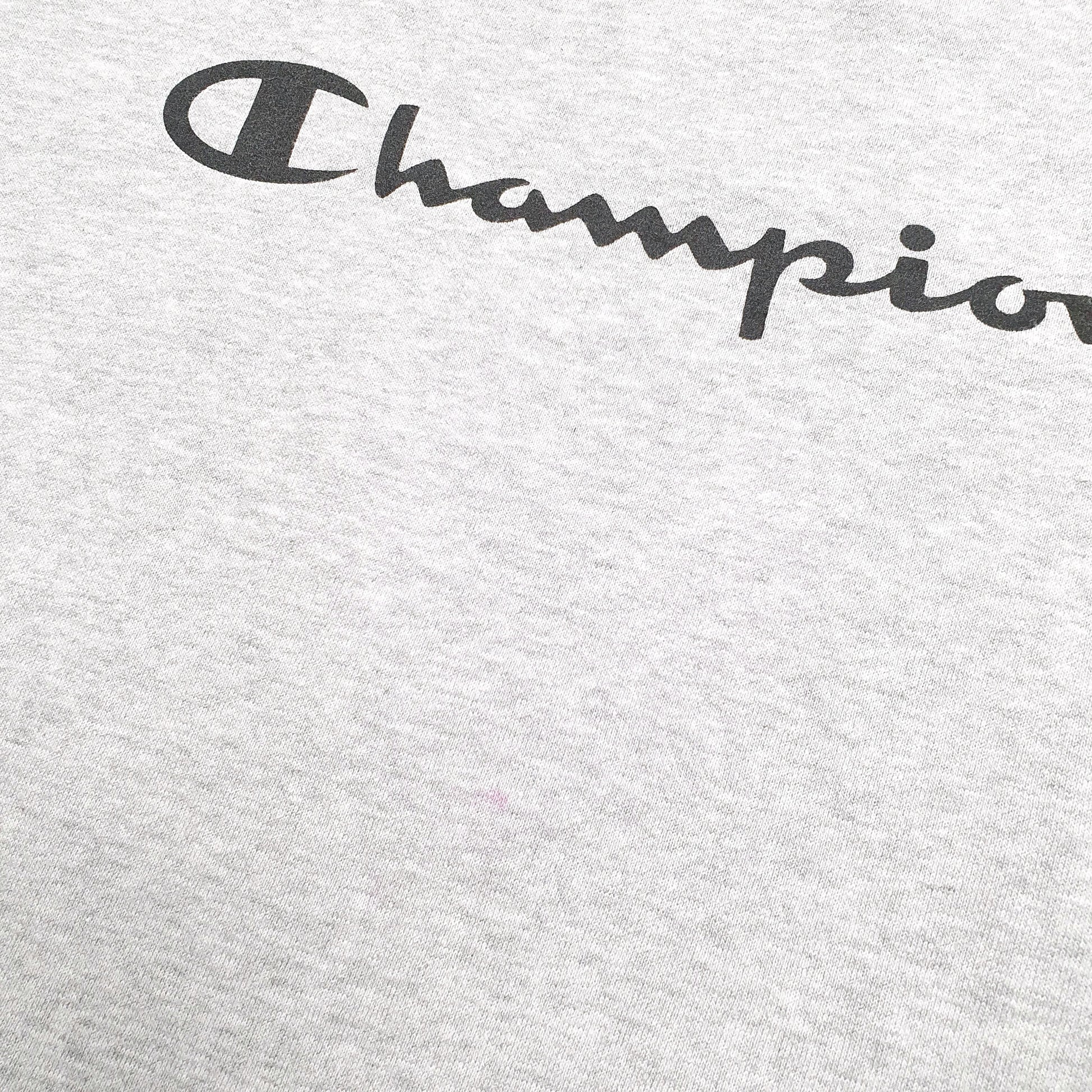 Womens Grey Champion Spellout Crewneck Jumper