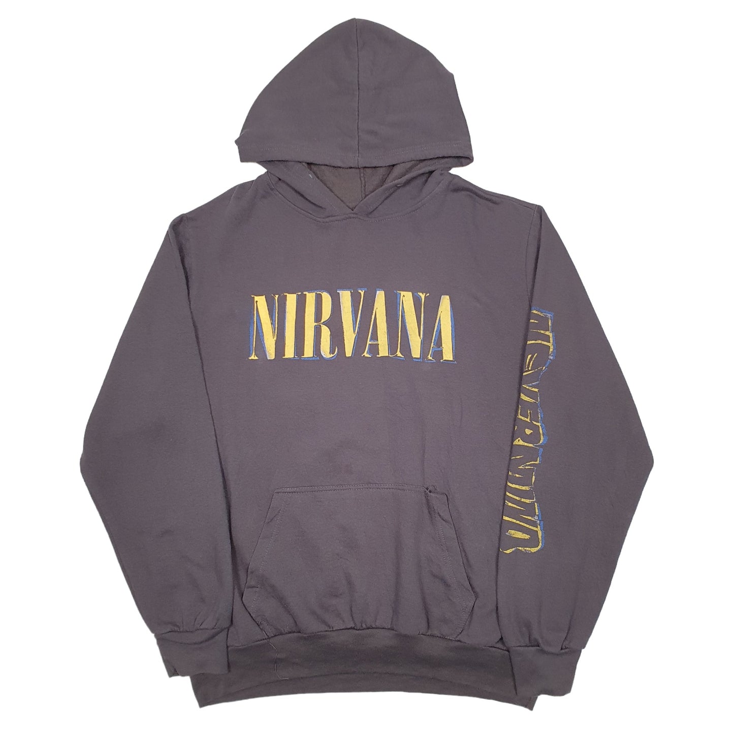 Mens Grey Nirvana Nevermind Grunge Kurt Cobain Hoodie Jumper