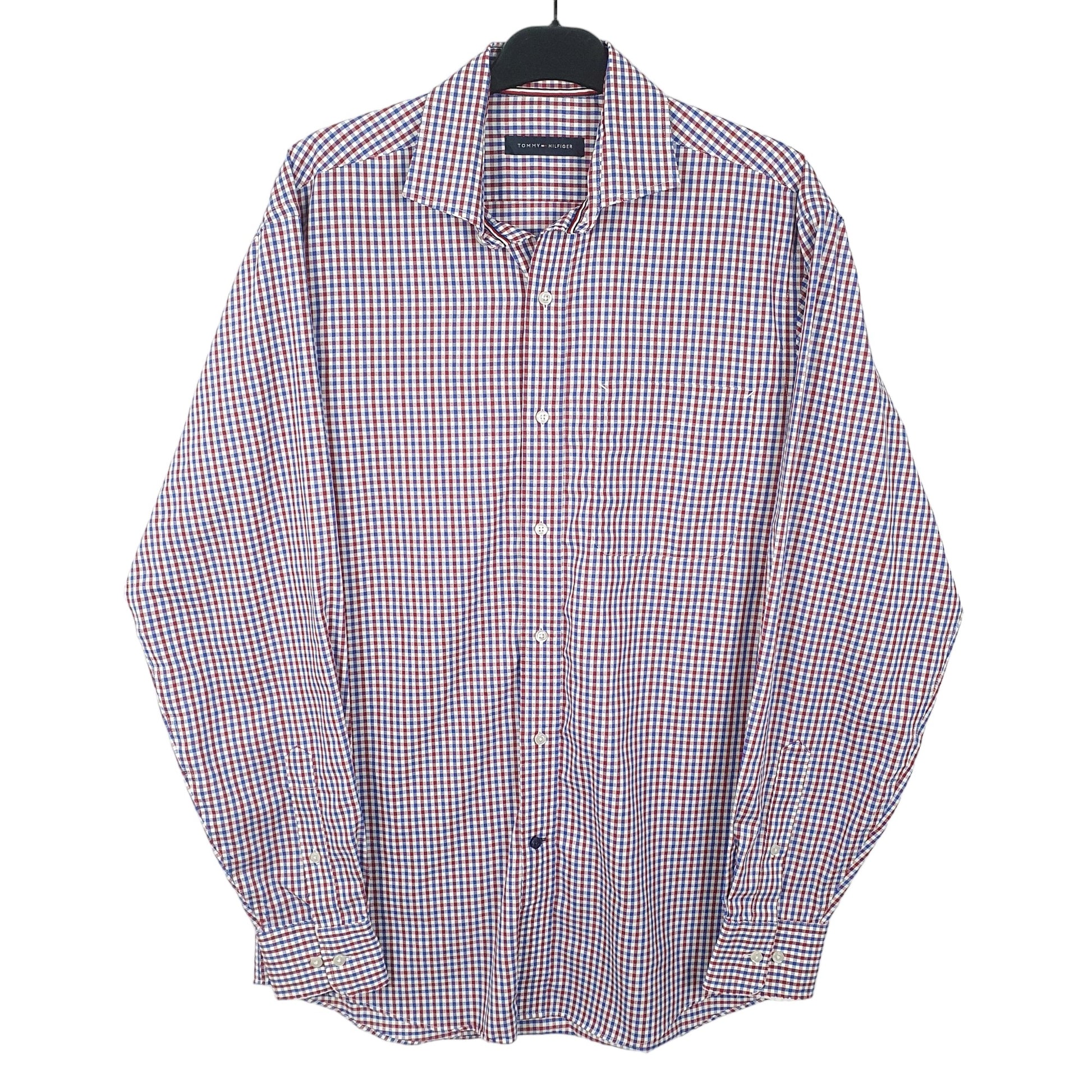 Tommy Hilfiger Long Sleeve Regular Fit Check Shirt White