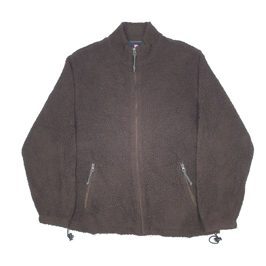 Chaps Retro Pile Full Zip Fleece L Brown