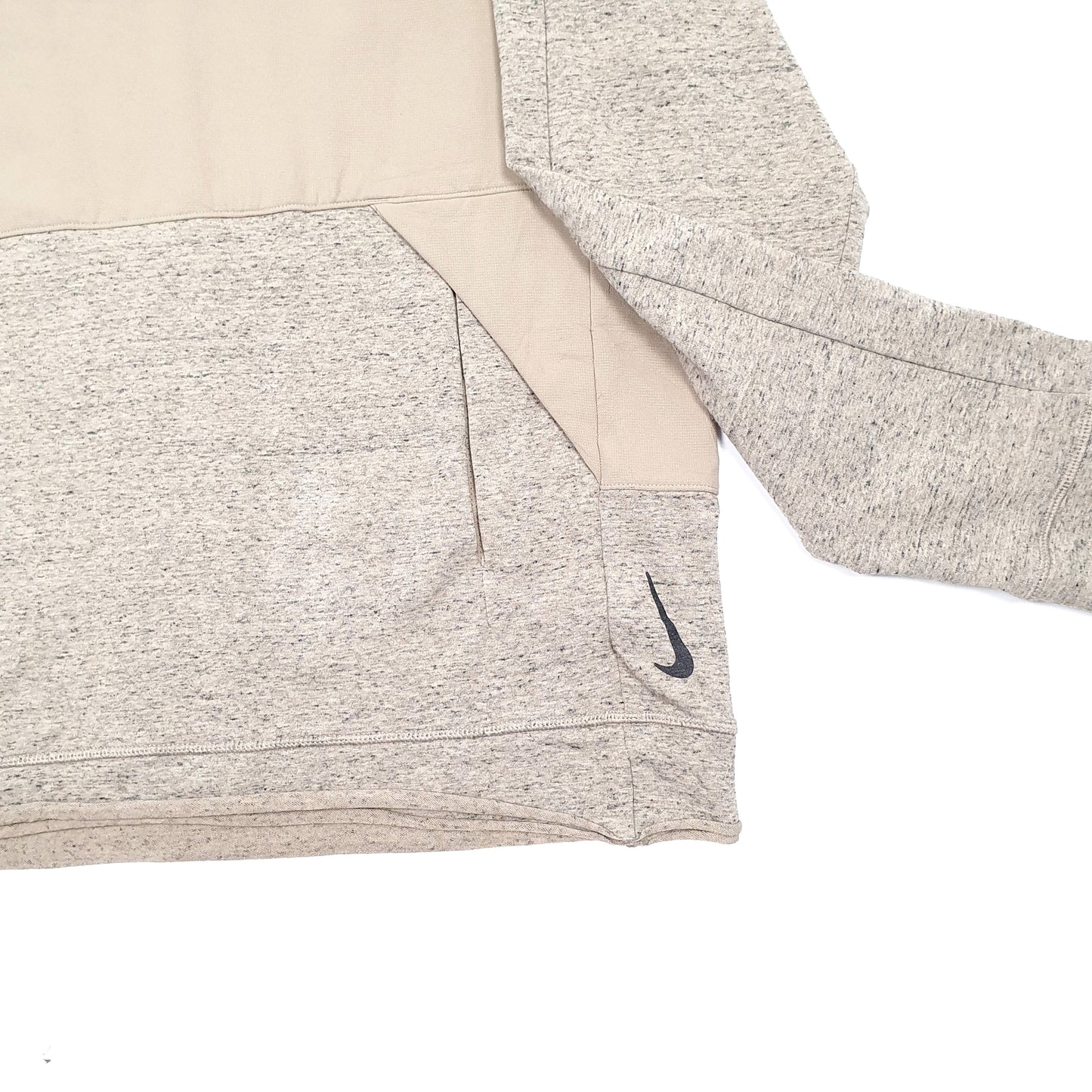 Mens Beige Nike Yoga Dri Fit Hoodie Jumper