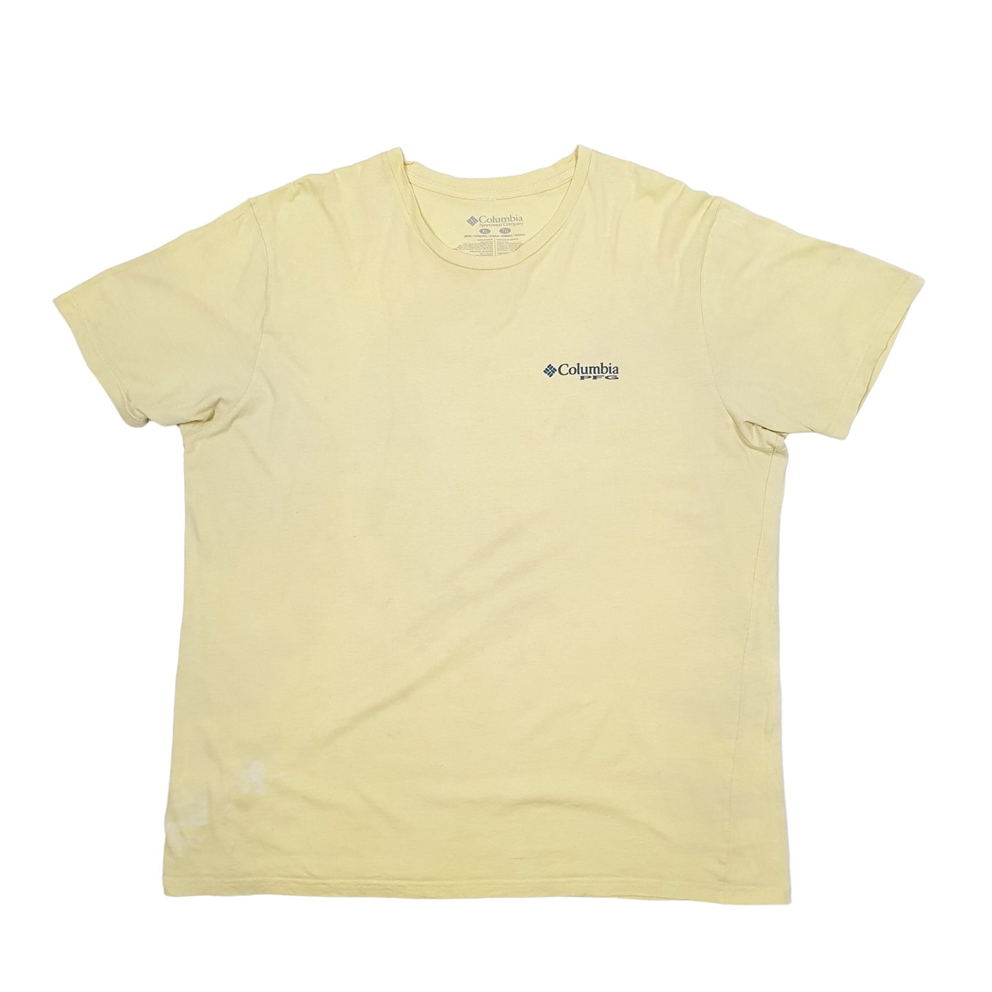 Mens Yellow Columbia Sportswear  Short Sleeve T Shirt