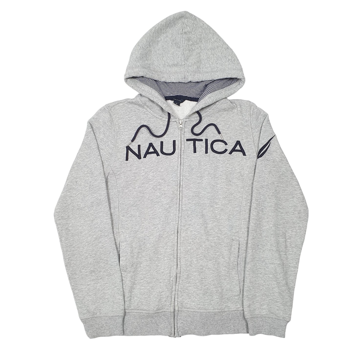 Womens Grey Nautica Hooded Full Zip Jumper