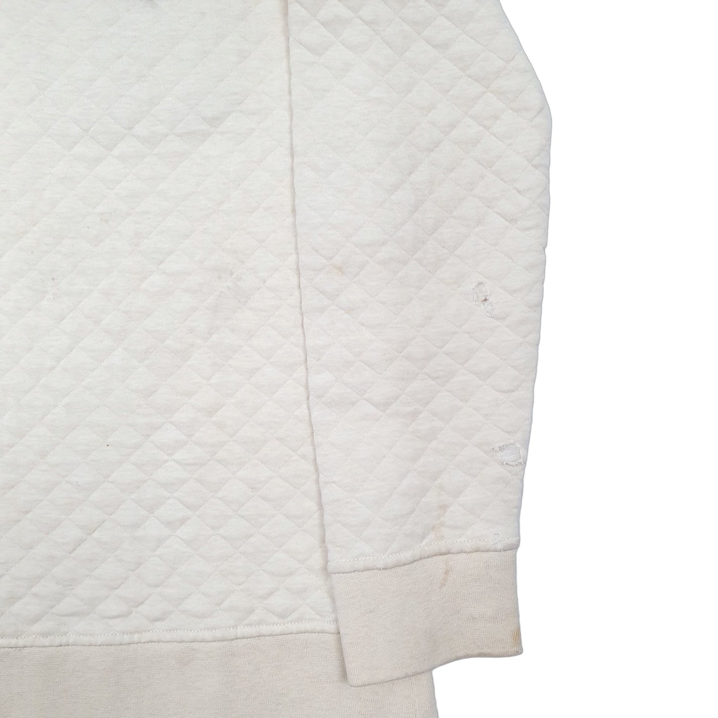 Mens Cream Patagonia Snap T Quilted Organic Quarter Zip Jumper