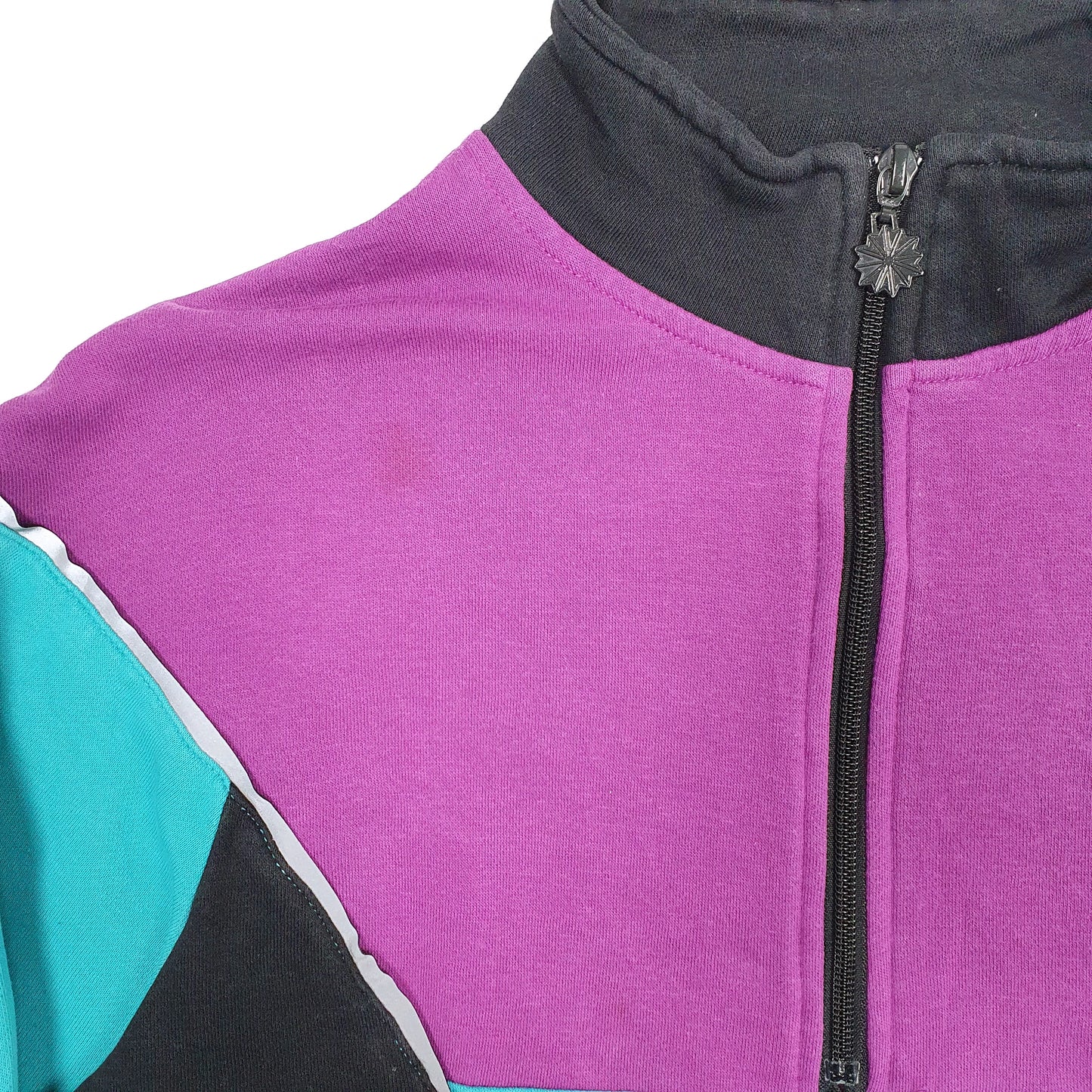 Mens Black Reebok Vintage 1990s Quarter Zip Jumper