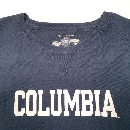 Womens Navy Champion Reverse Weave Columbia College USA Crewneck Jumper