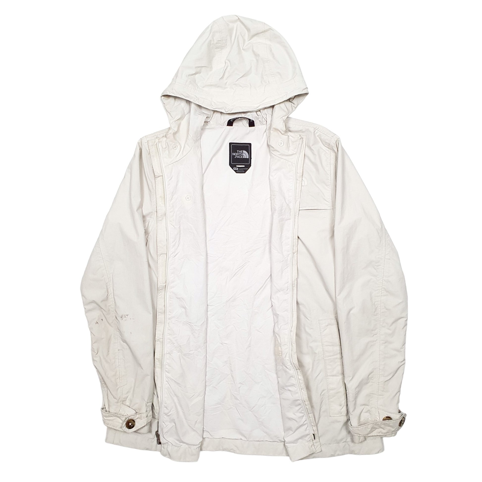 Womens Cream The North Face Hyvent Raincoat  Coat