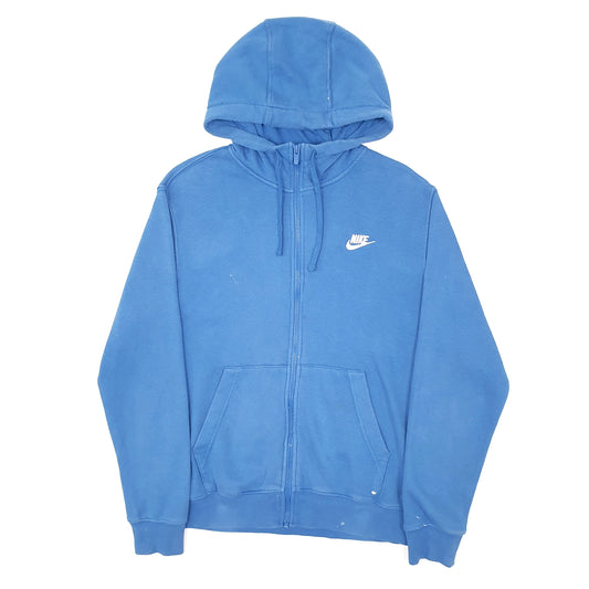 Mens Blue Nike Hoodie Tech Fleece Full Zip Jumper