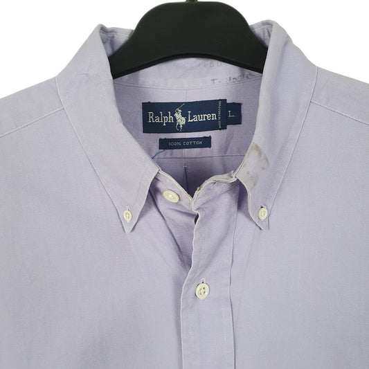 Mens Lilac Ralph Lauren  Long Sleeve Shirt