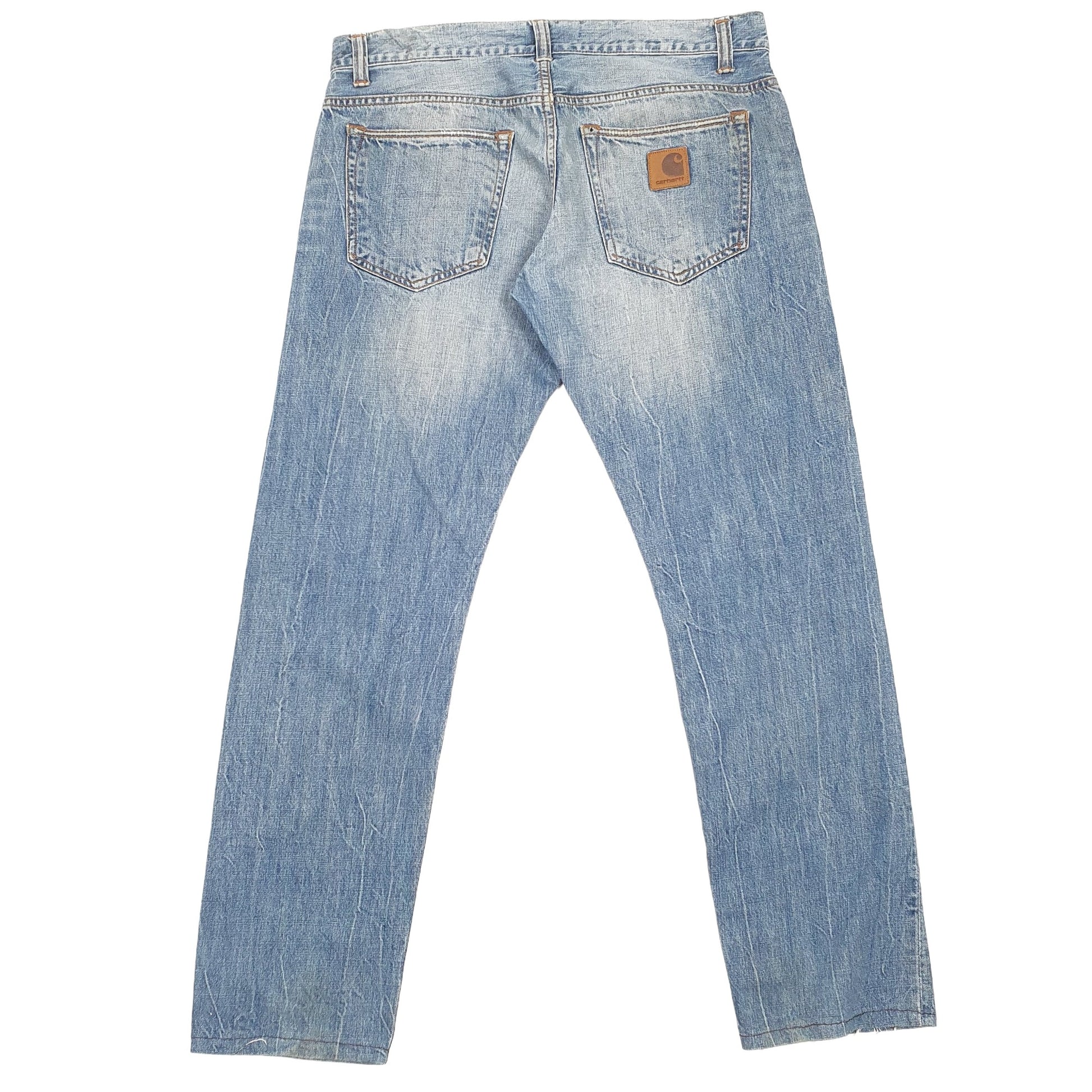 Carhartt Casual Regular Fit Tapered WIP Jeans W34 L30 Blue