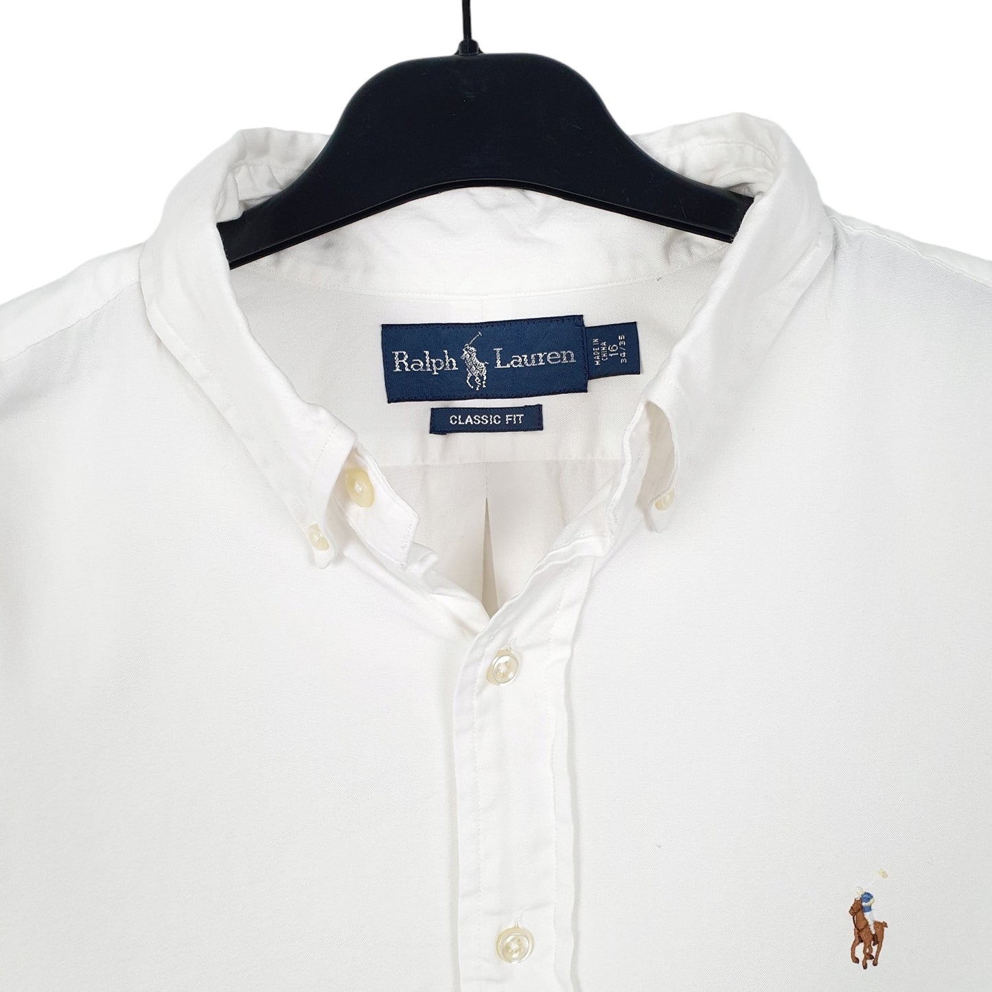 Mens White Ralph Lauren Oxford Long Sleeve Shirt