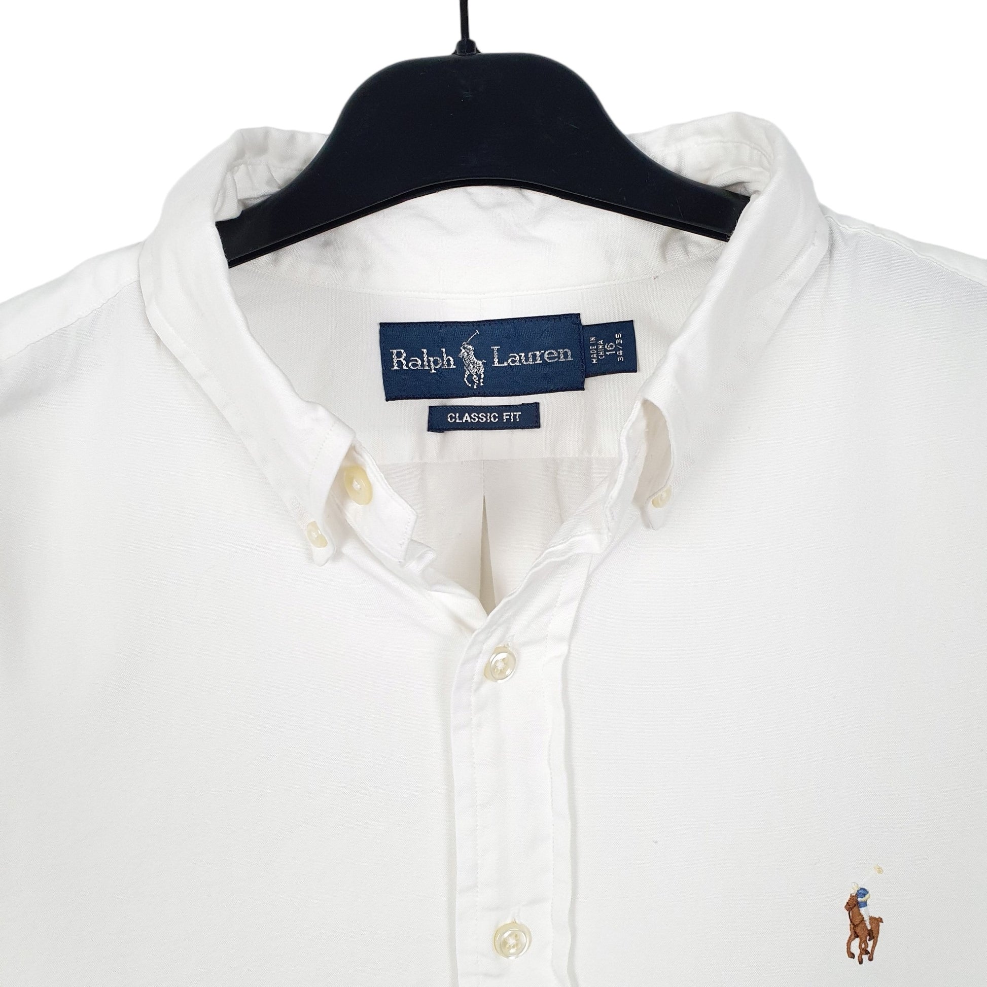 Mens White Ralph Lauren Oxford Long Sleeve Shirt
