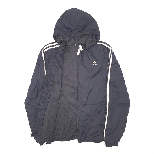 Mens Black Adidas  Windbreaker Coat