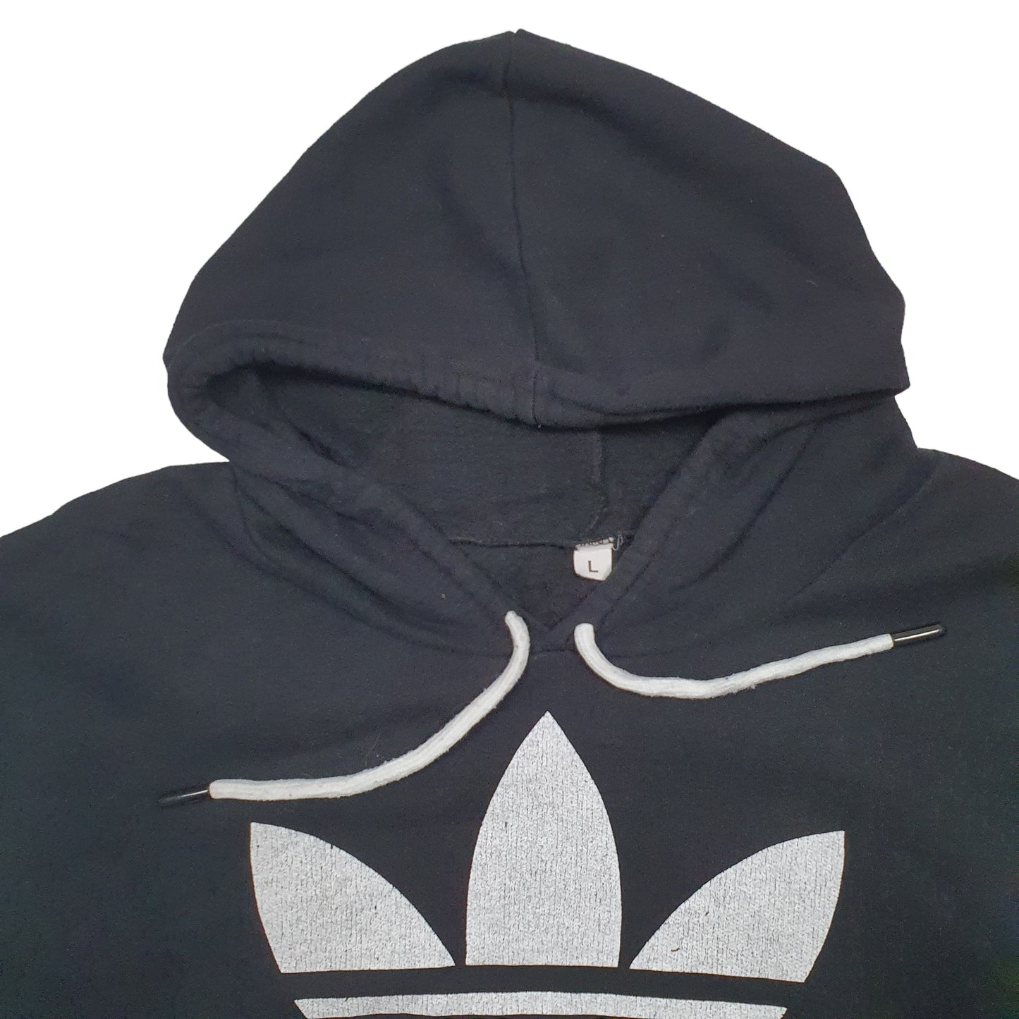 Mens Black Adidas Spellout Hoodie Jumper