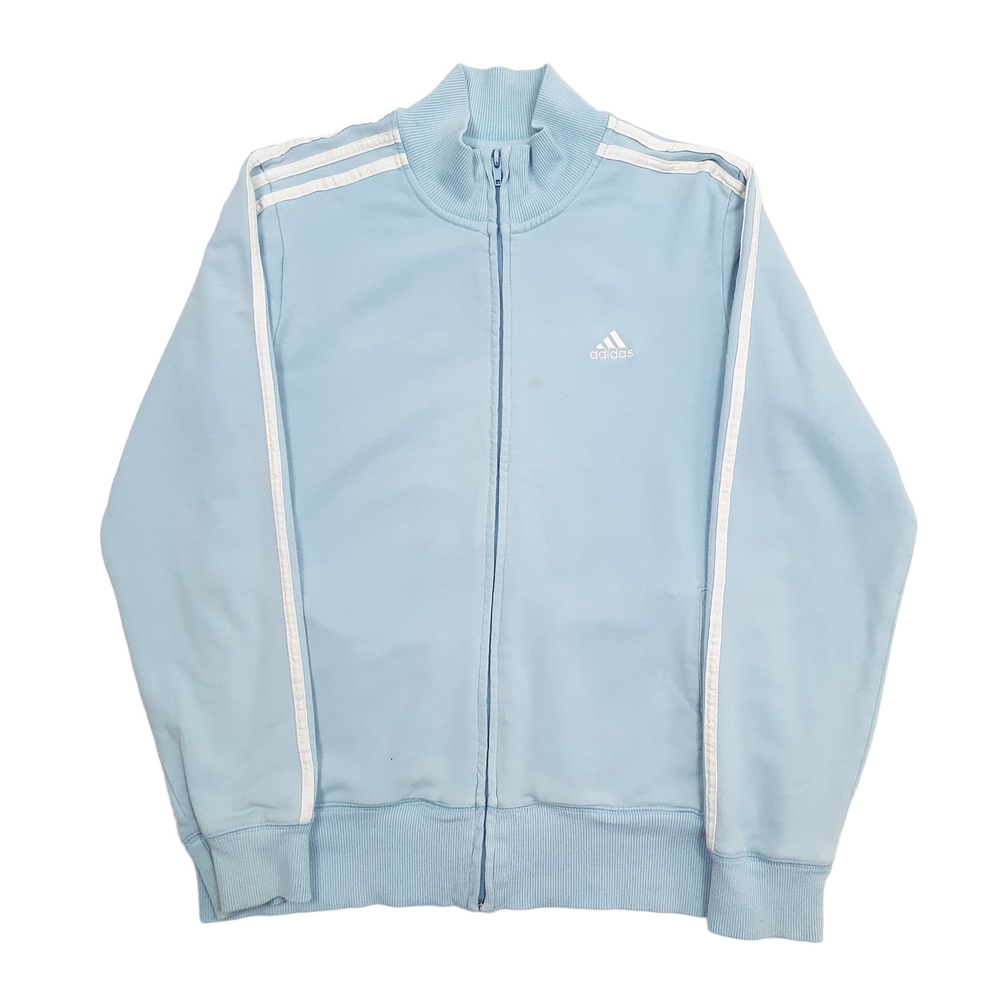 Womens Blue Adidas Track Top Full Zip Jumper