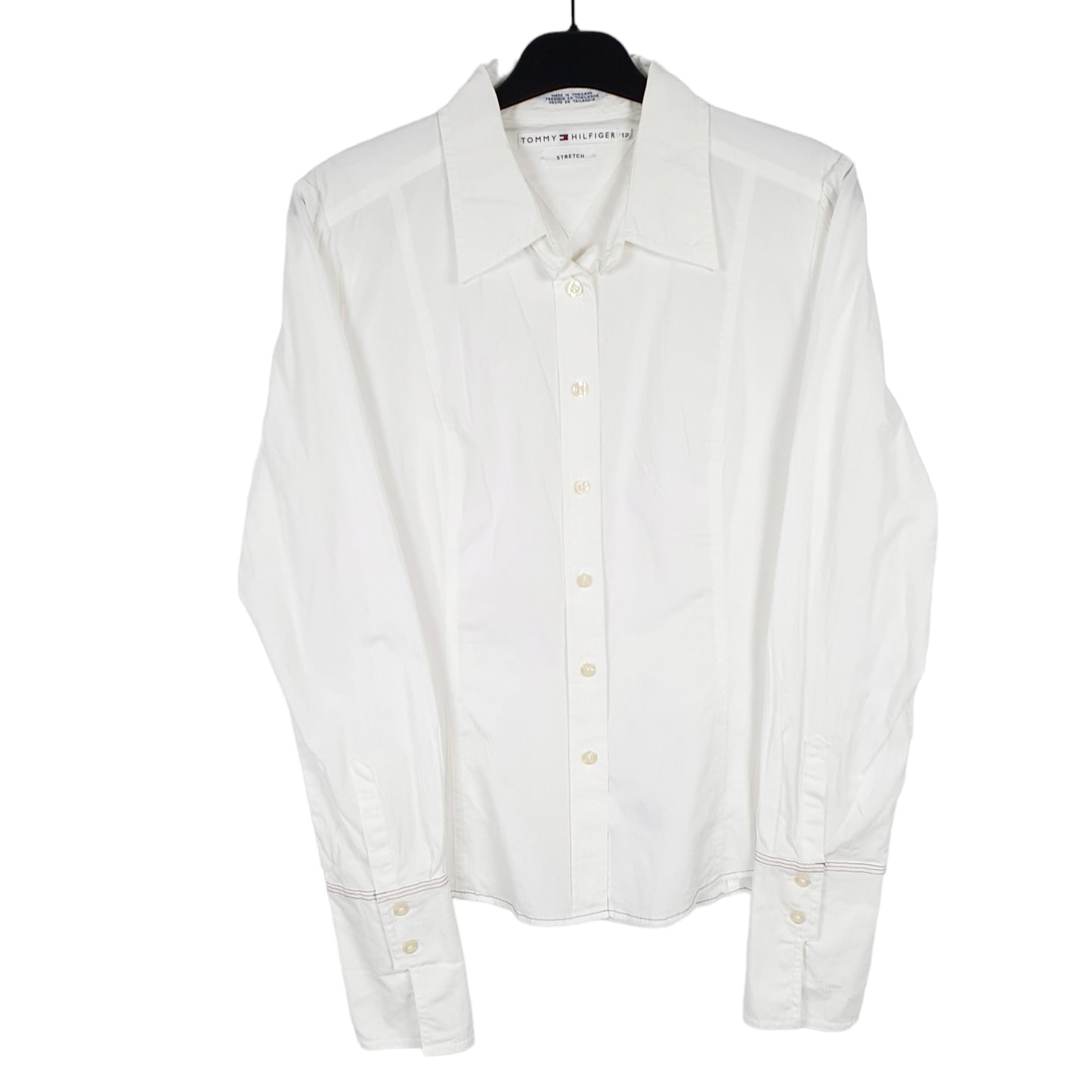 Womens White Tommy Hilfiger Stretch Long Sleeve Shirt