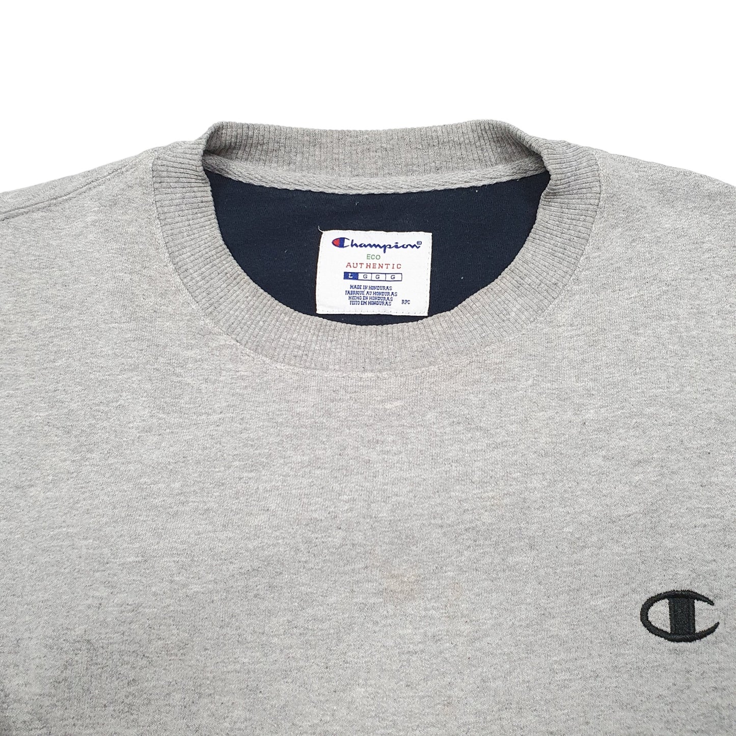 Mens Grey Champion  Crewneck Jumper