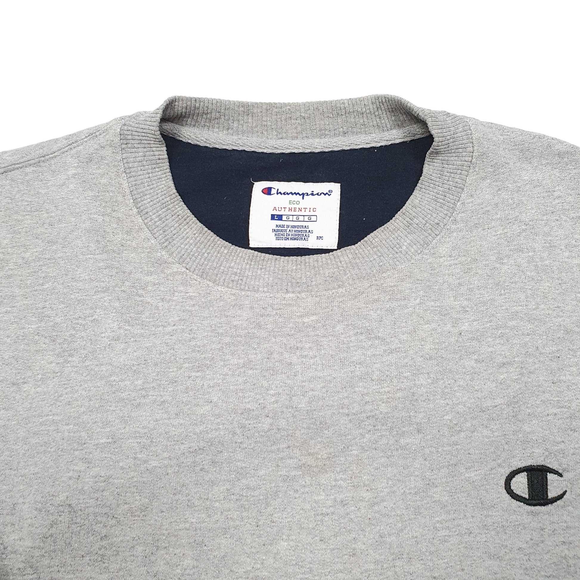 Mens Grey Champion  Crewneck Jumper
