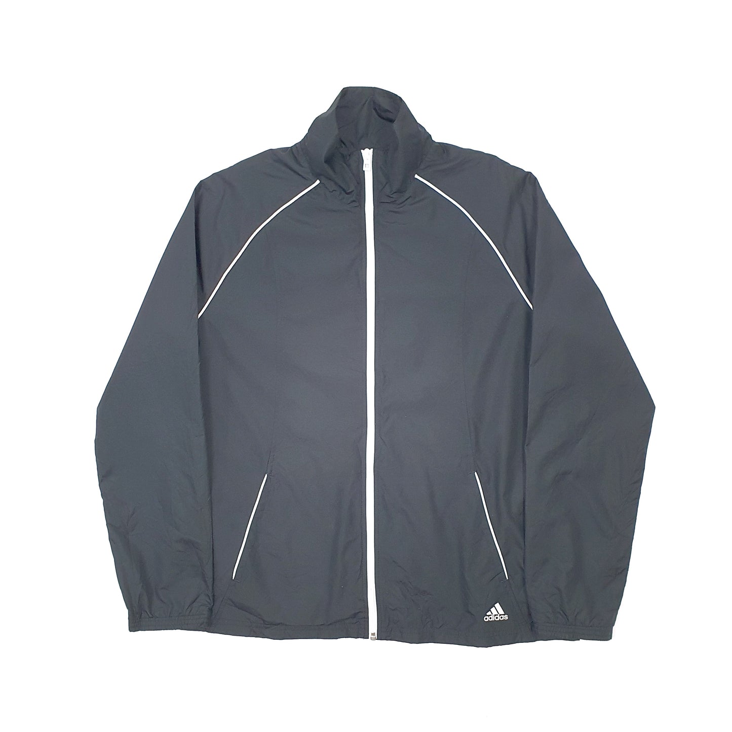 Womens Black Adidas  Windbreaker Coat