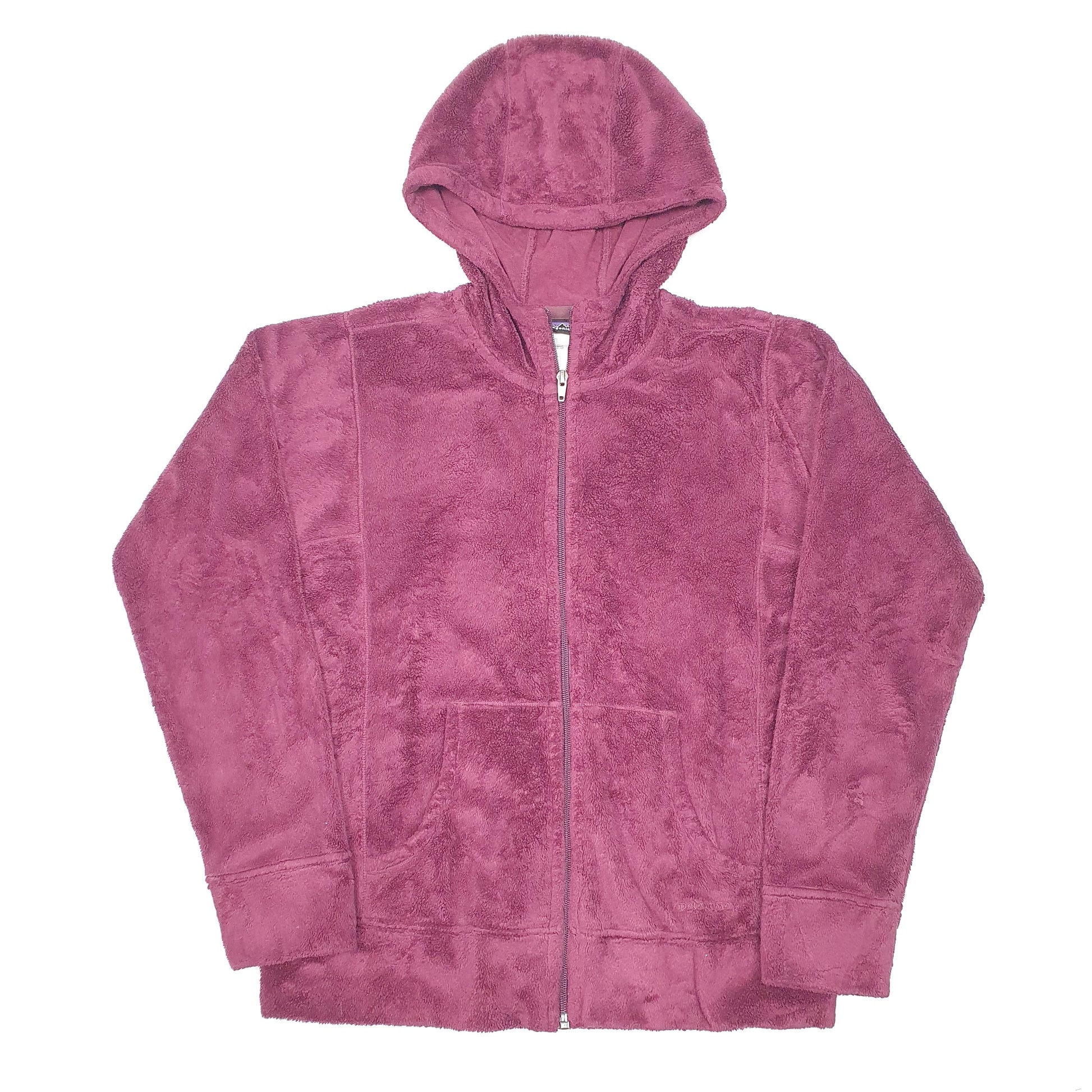 Womens Burgundy Patagonia Hooded Hoodie Full Zip Jumper