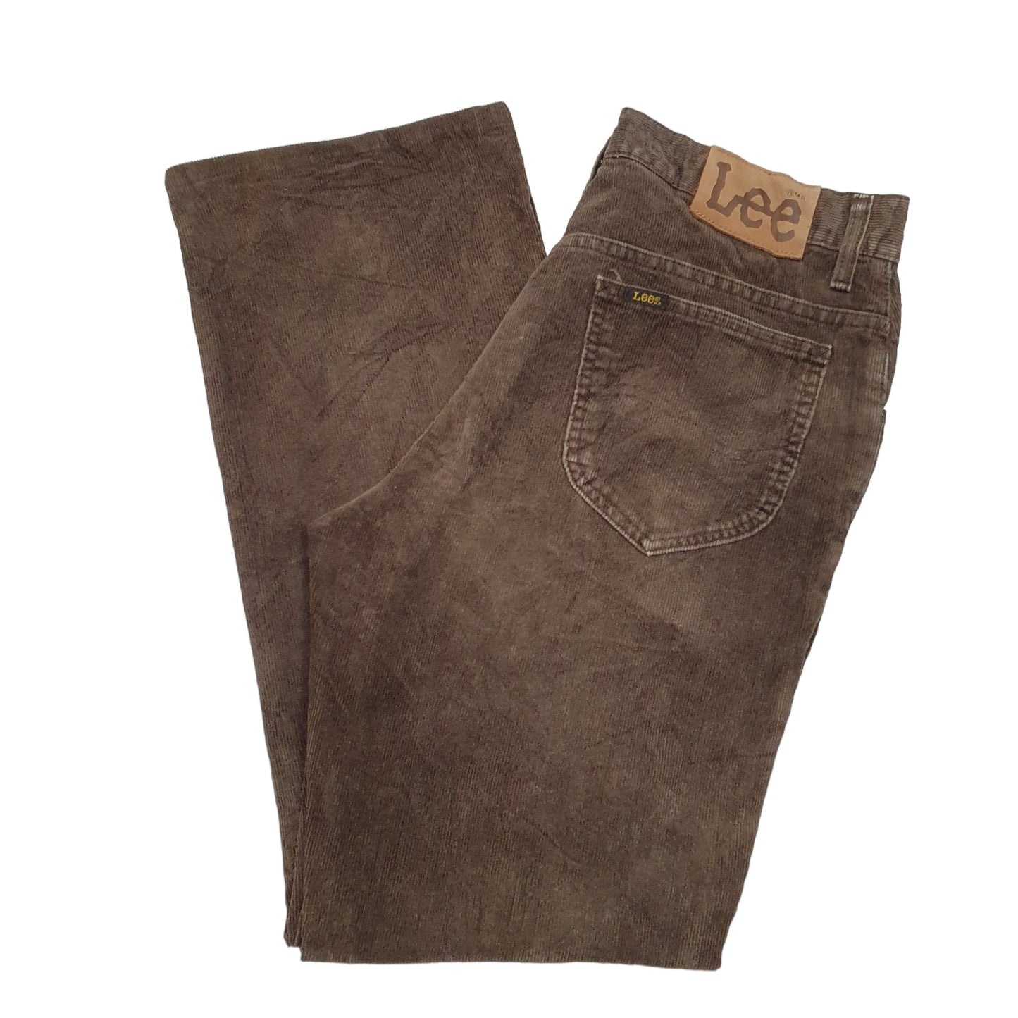 Mens Brown Lee Western Corduroy Trousers