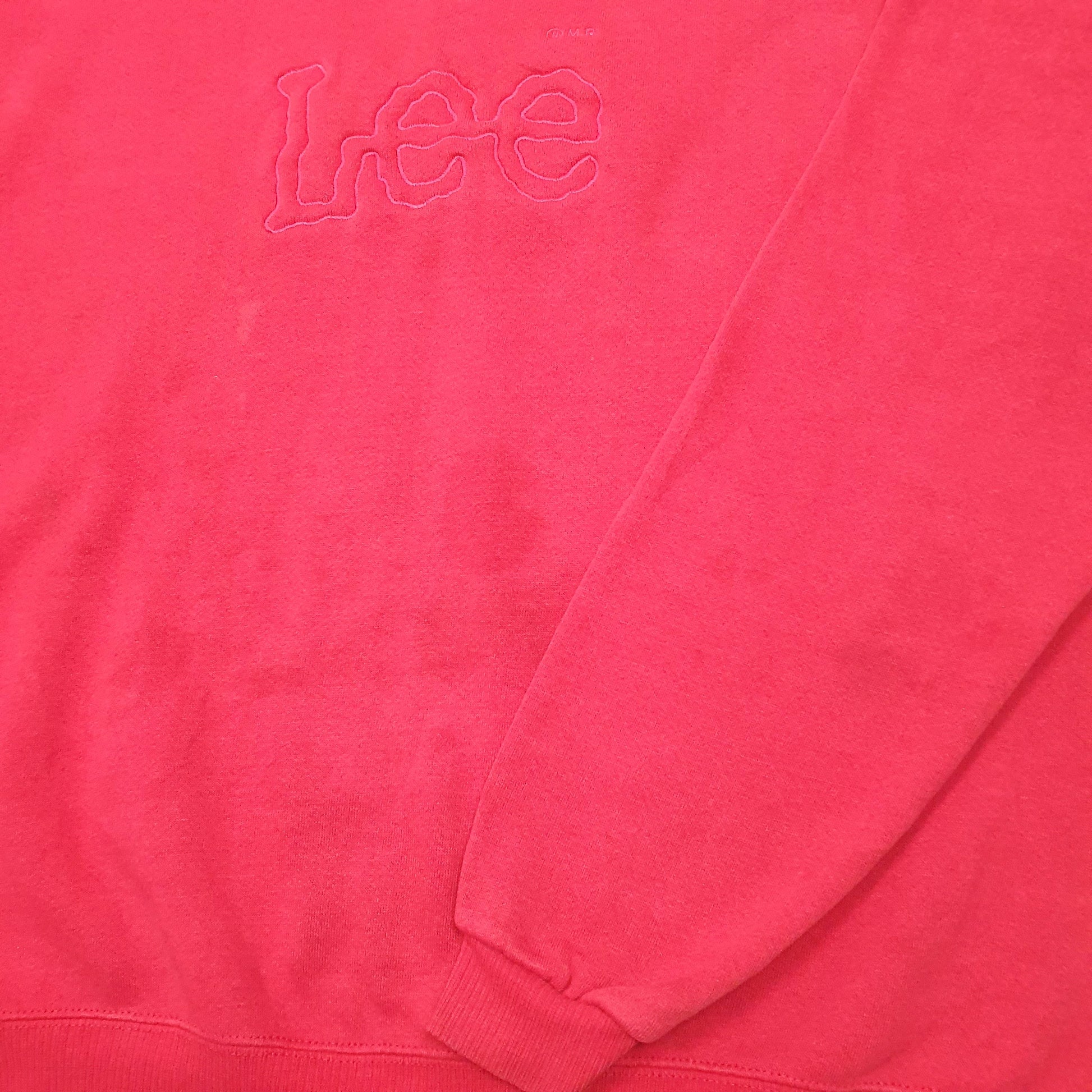 Mens Red Lee  Crewneck Jumper