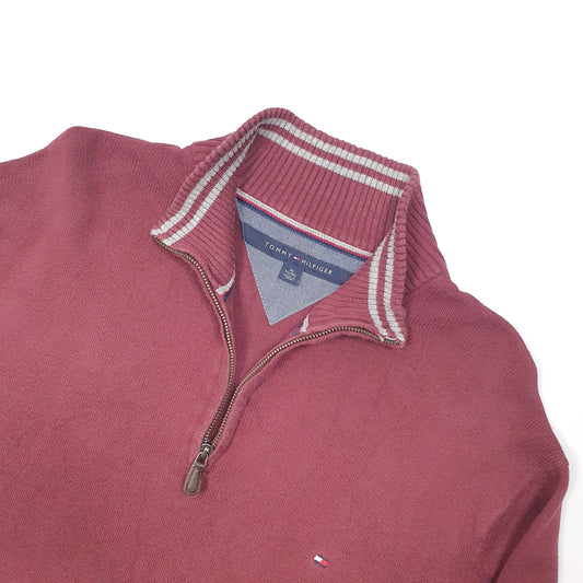 Tommy Hilfiger Quarter Zip XL Burgundy