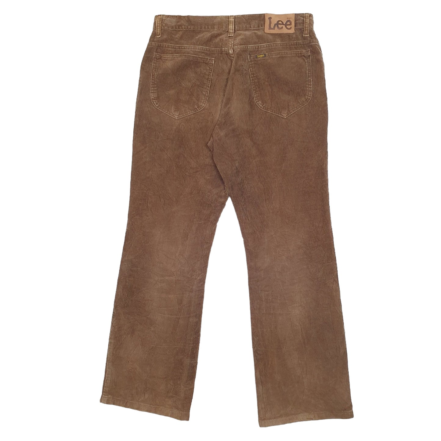 Mens Brown Lee  Corduroy Trousers