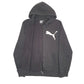 Mens Black Puma Hoodie Full Zip Jumper